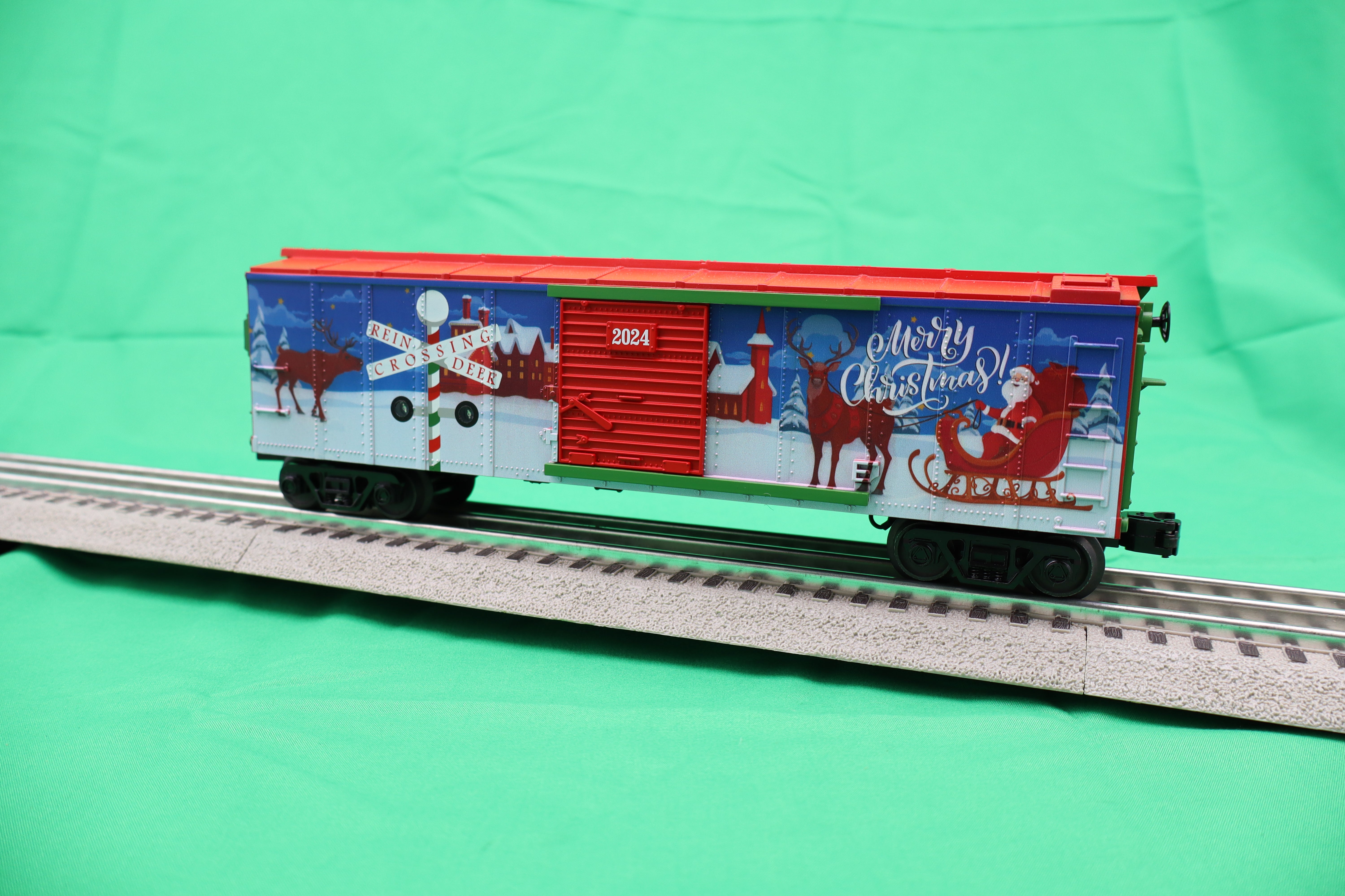 MTH 30-71195 - 40' Box Car "Christmas" #2024 w/ Blinking LEDs