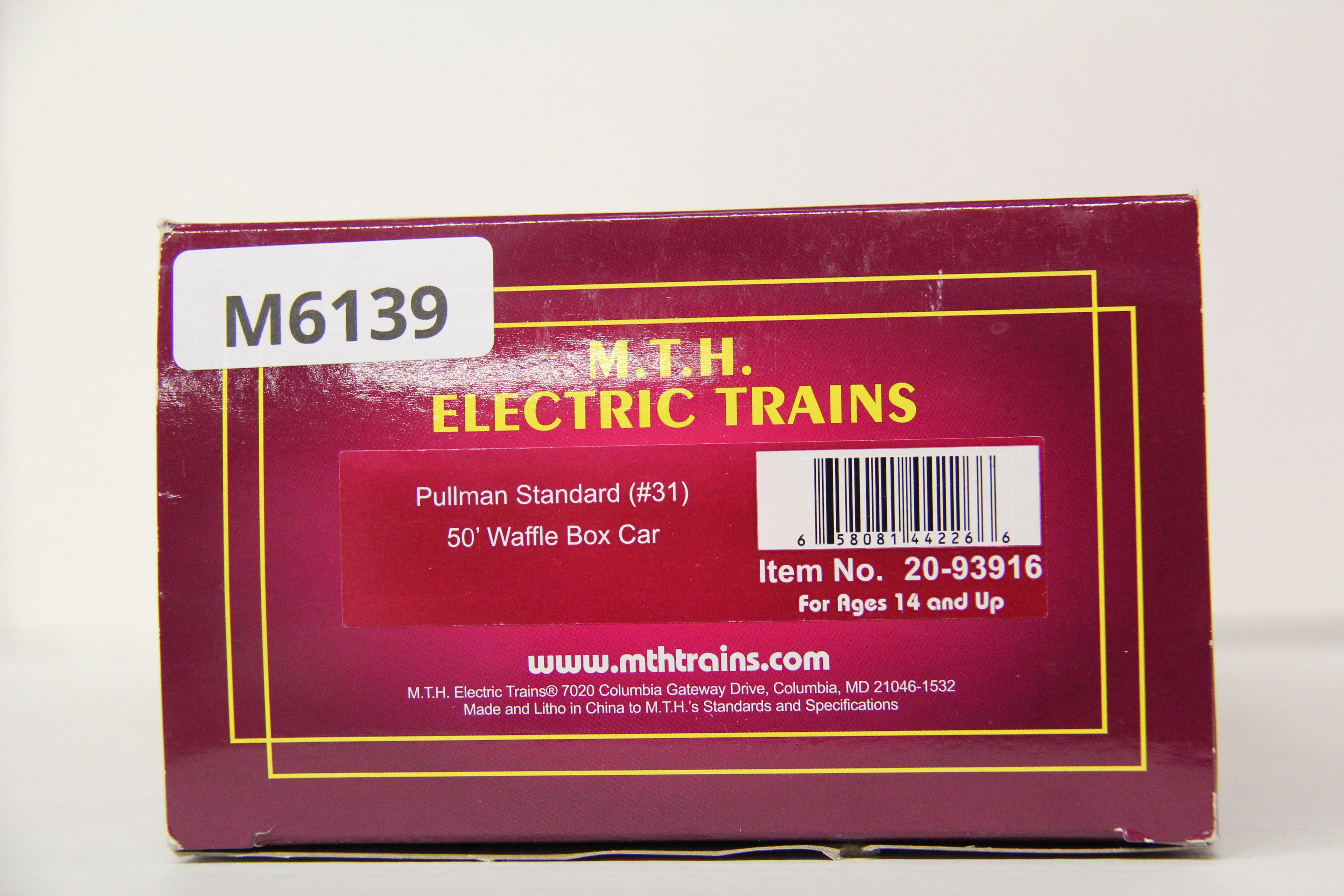 MTH 20-93916 Pullman Standard #31 - 50' Waffle Box Car-Second hand-M6139