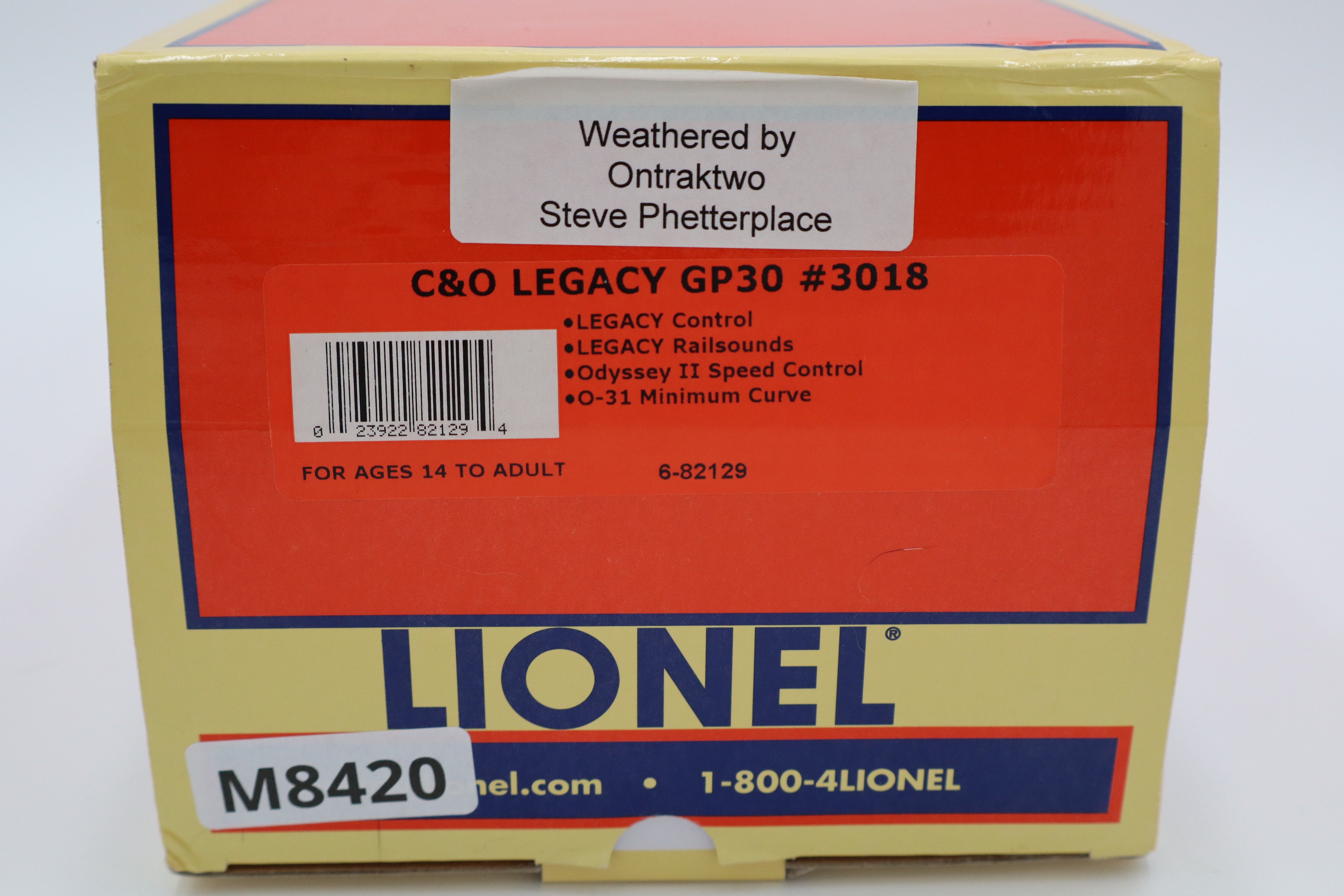 Lionel 6-82129 WEATHERED by Ontraktwo Steve Phetterplace Chesapeake & Ohio LEGACY GP30 #3018-Second hand-M8420