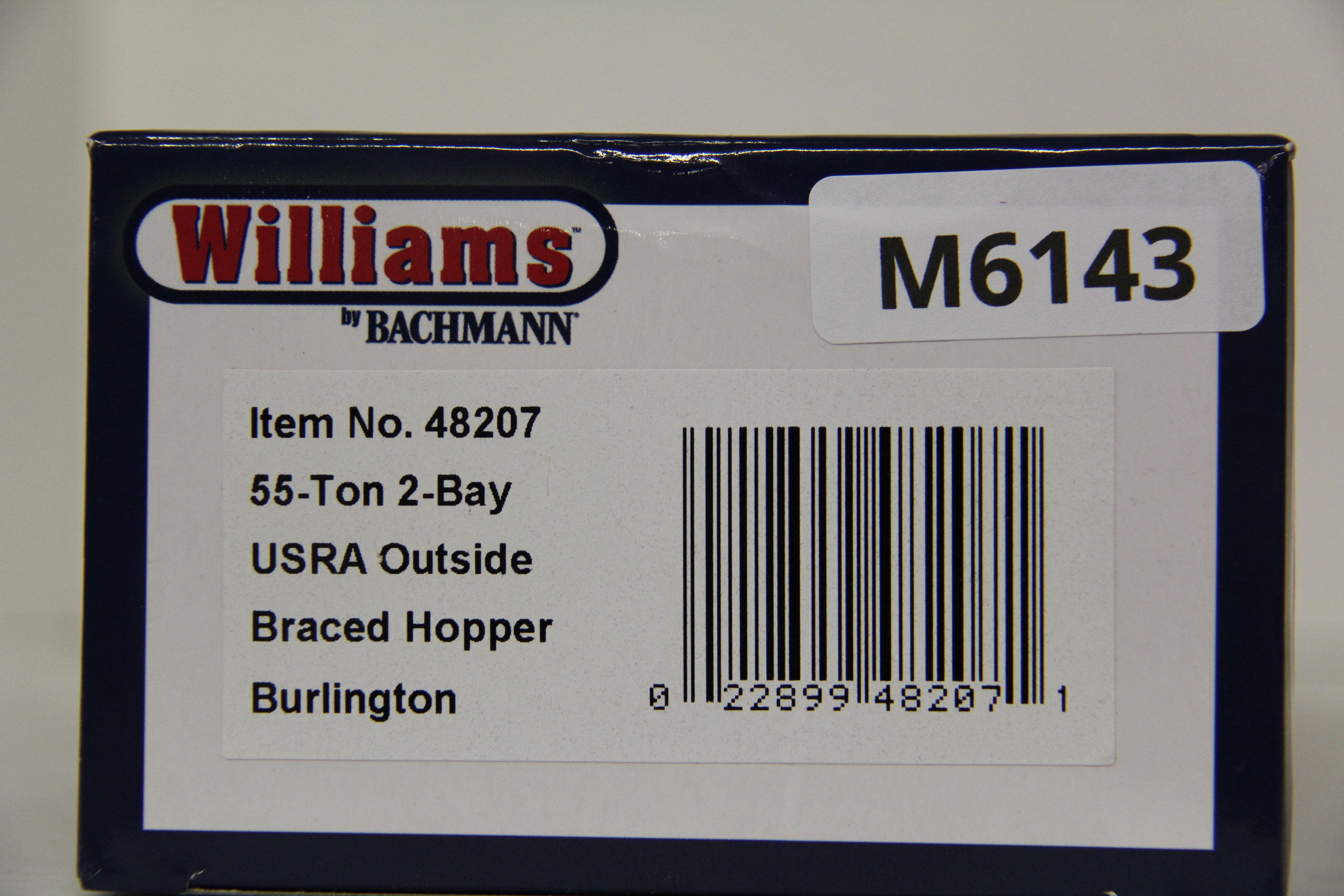 Williams #48207 Burlington 55-Ton 2 Bay USRA Outside Braced Hopper-Second hand-M6143