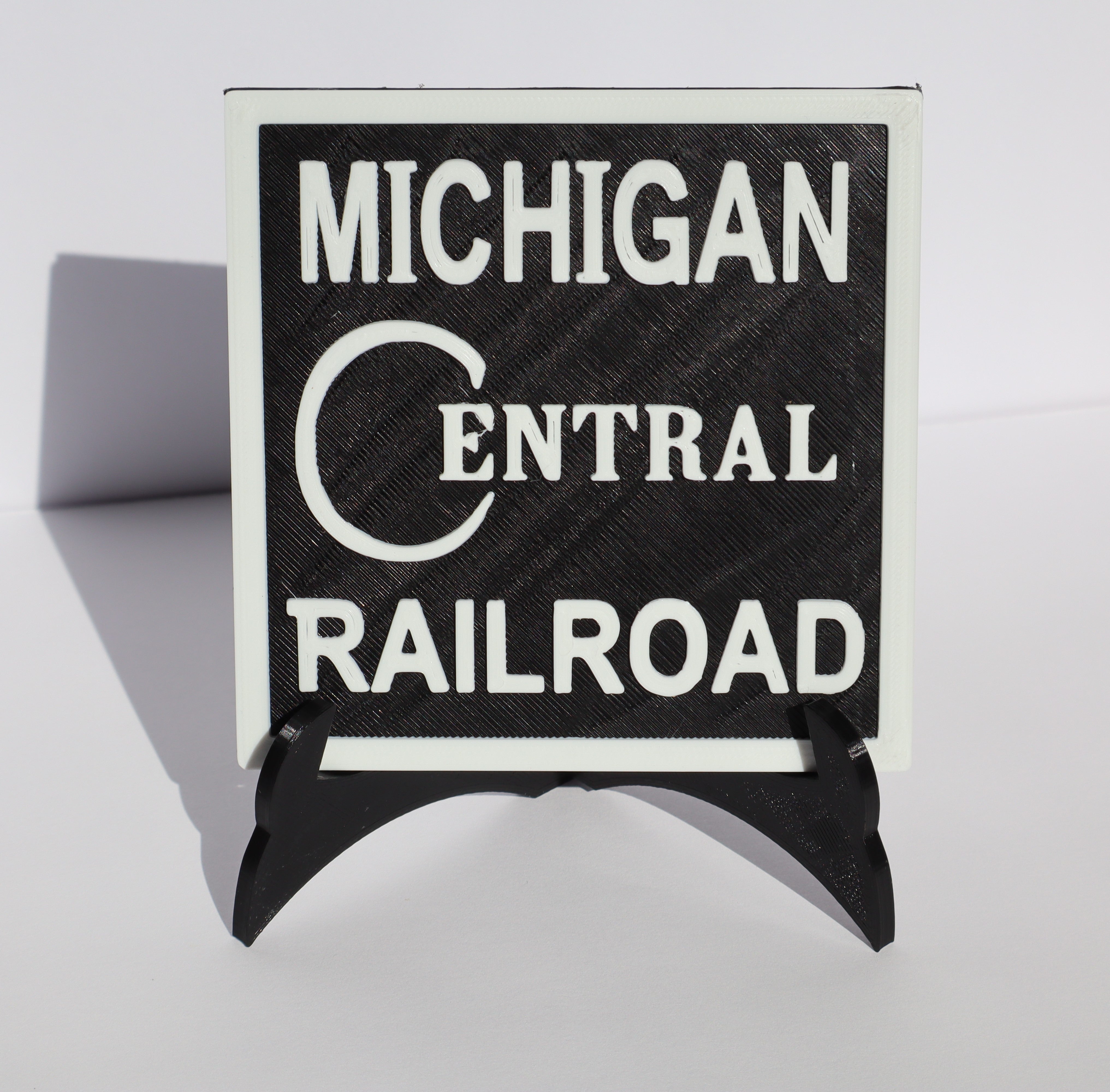 Trackside 3D PS - 3D Printed Railroad Signs - Plate Stand (Black)