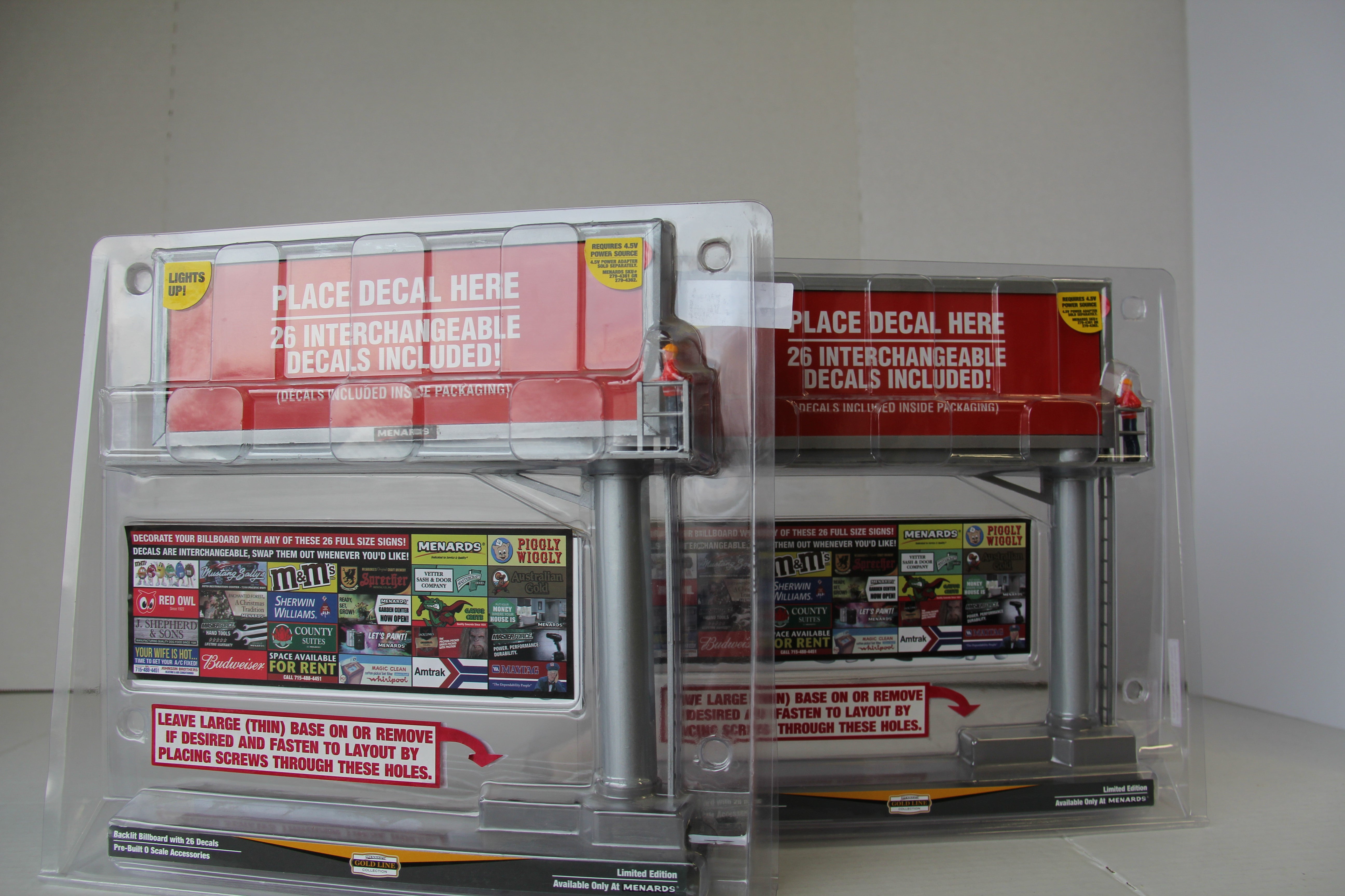 Menards Backlit Billboard with 26 Decals 2 SetSecond handM3991