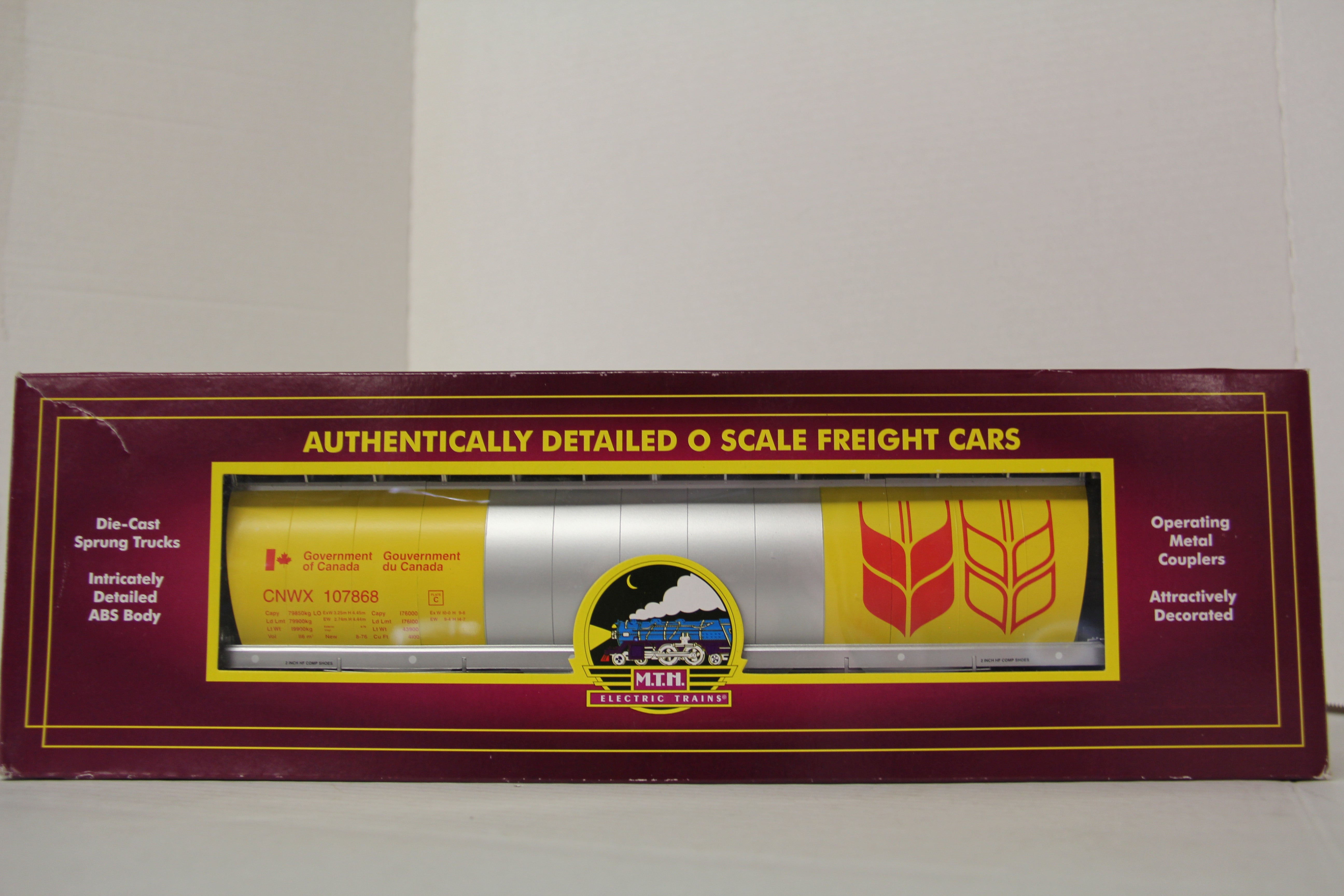 MTH 20-97925 Canadian Wheat #107868 100-Ton Covered Hopper Car-Second hand-M6148