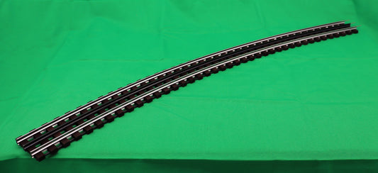 GarGraves WT-96-102 - Phantom - 96" Curve Track w/ Wood Ties - Stainless Outside Rails - MrMuffin'sTrains