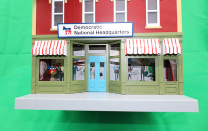 MTH 30-90688 - 2-Story City Building 1 "Democratic National Committee" w/ LEDs - MrMuffin'sTrains