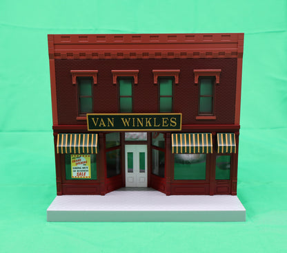 MTH 30-90685 - 2-Story City Building 1 "Rip Van Winkle Mattress Store" w/ LEDs - MrMuffin'sTrains