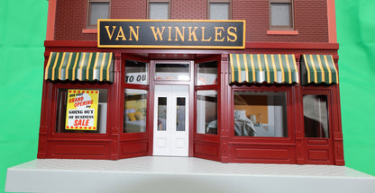 MTH 30-90685 - 2-Story City Building 1 "Rip Van Winkle Mattress Store" w/ LEDs - MrMuffin'sTrains