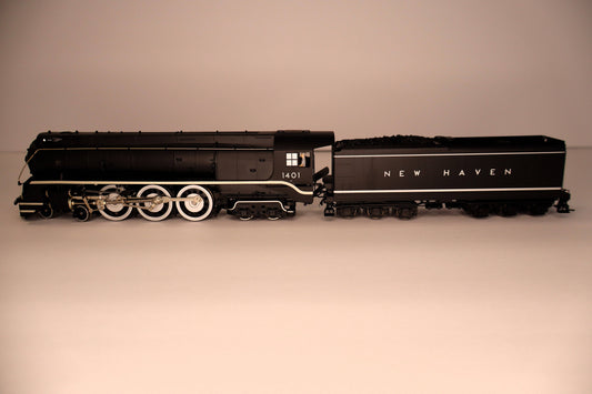 Broadway Limited Imports HO 7870 - Class I-5 - 4-6-4 Brass Hybrid Steam Locomotive "New Haven" #1401 w/DCC&Sound (black, silver, Original Block Lettering)