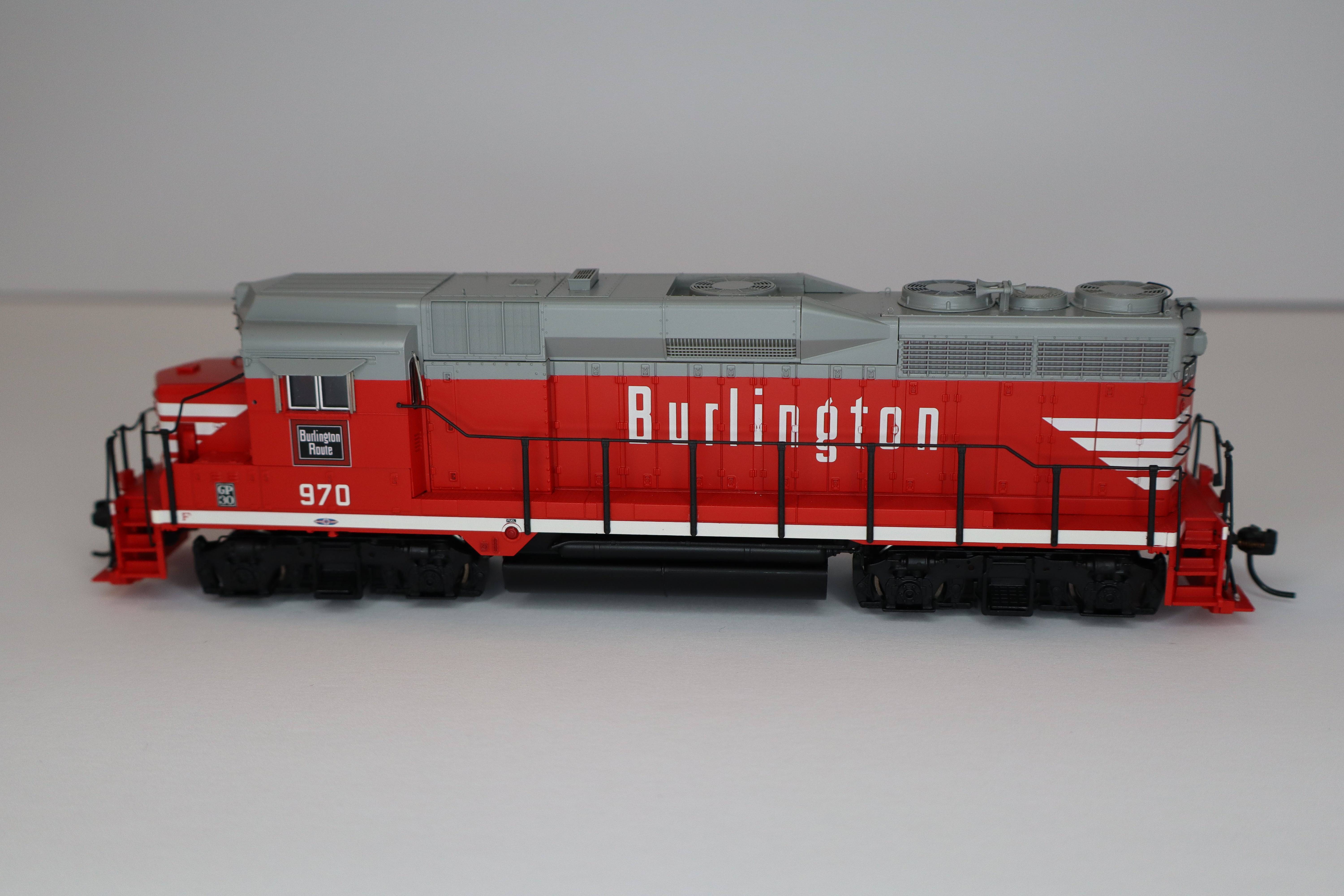 Broadway Limited Imports HO 9133 - EMD GP30 Diesel Locomotive "Chicago, Burlington & Quincy" #974 (Chinese Red) w/DCC/Sound