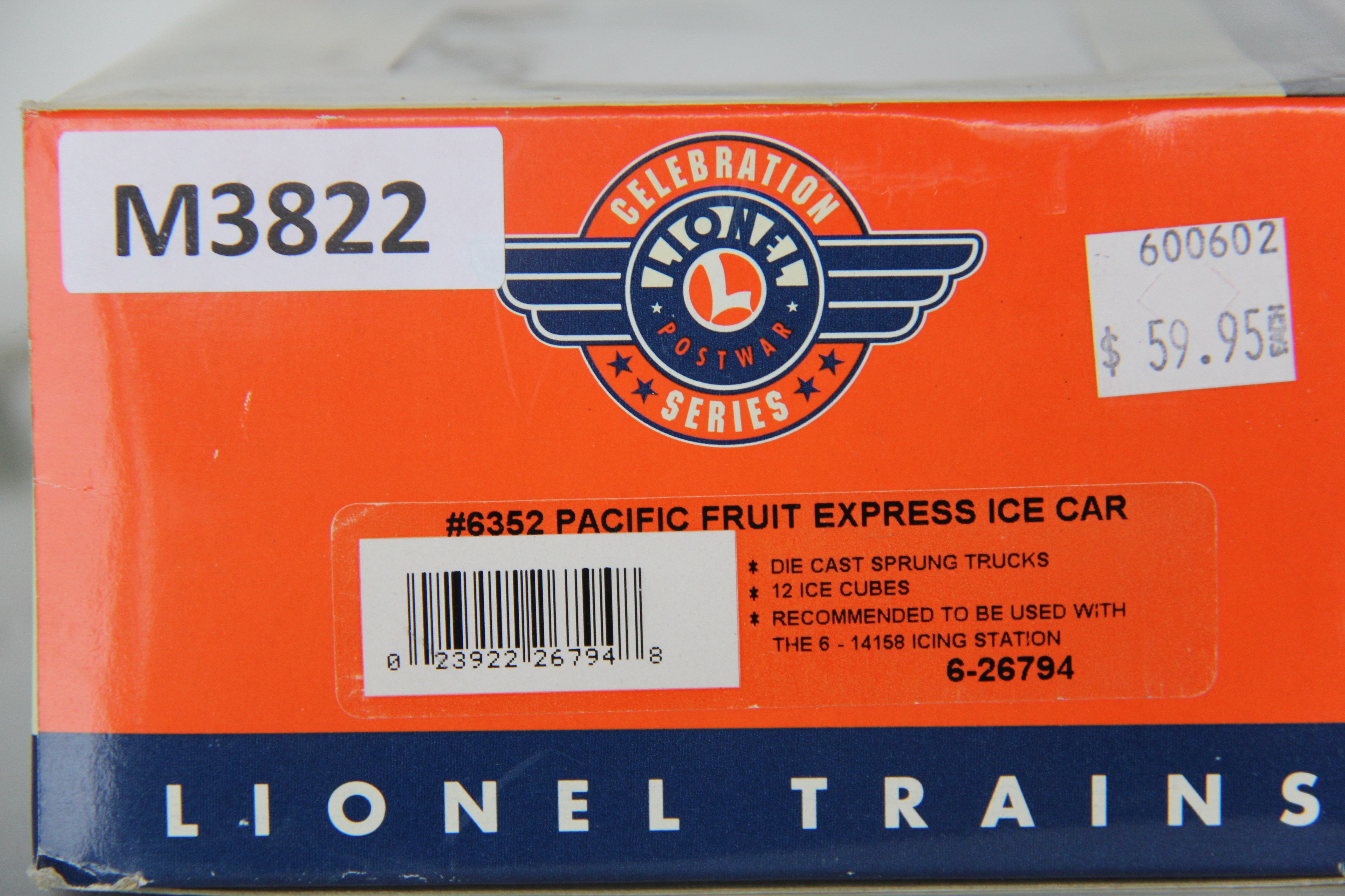 Lionel 6-26794 #6352 Pacific Fruit Express Ice Car-Second hand-M3822
