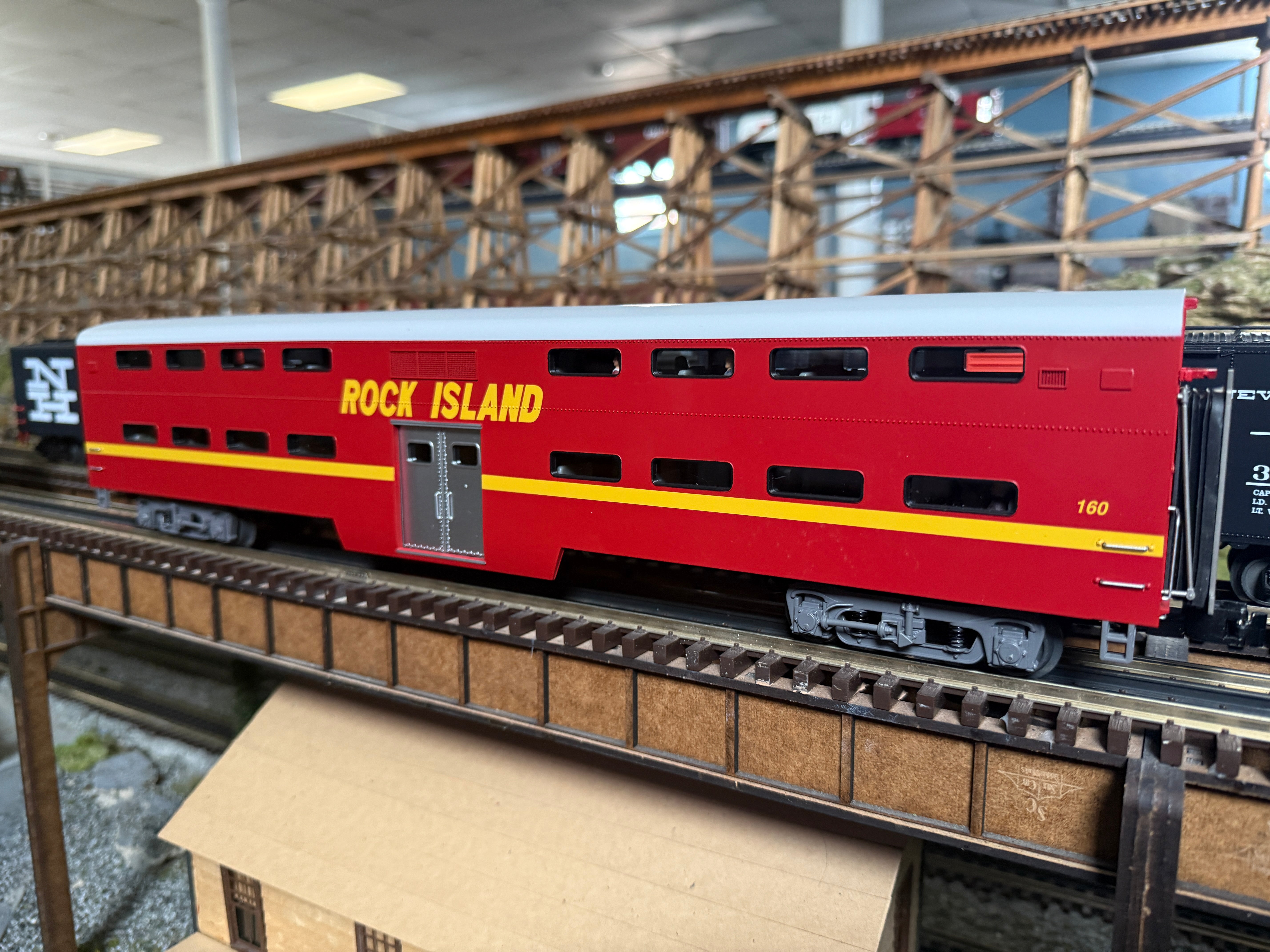 MTH - Premier - 70’ Bi-Level Gallery Car "Rock Island” (6-Car) - Custom Run for MrMuffin'sTrains