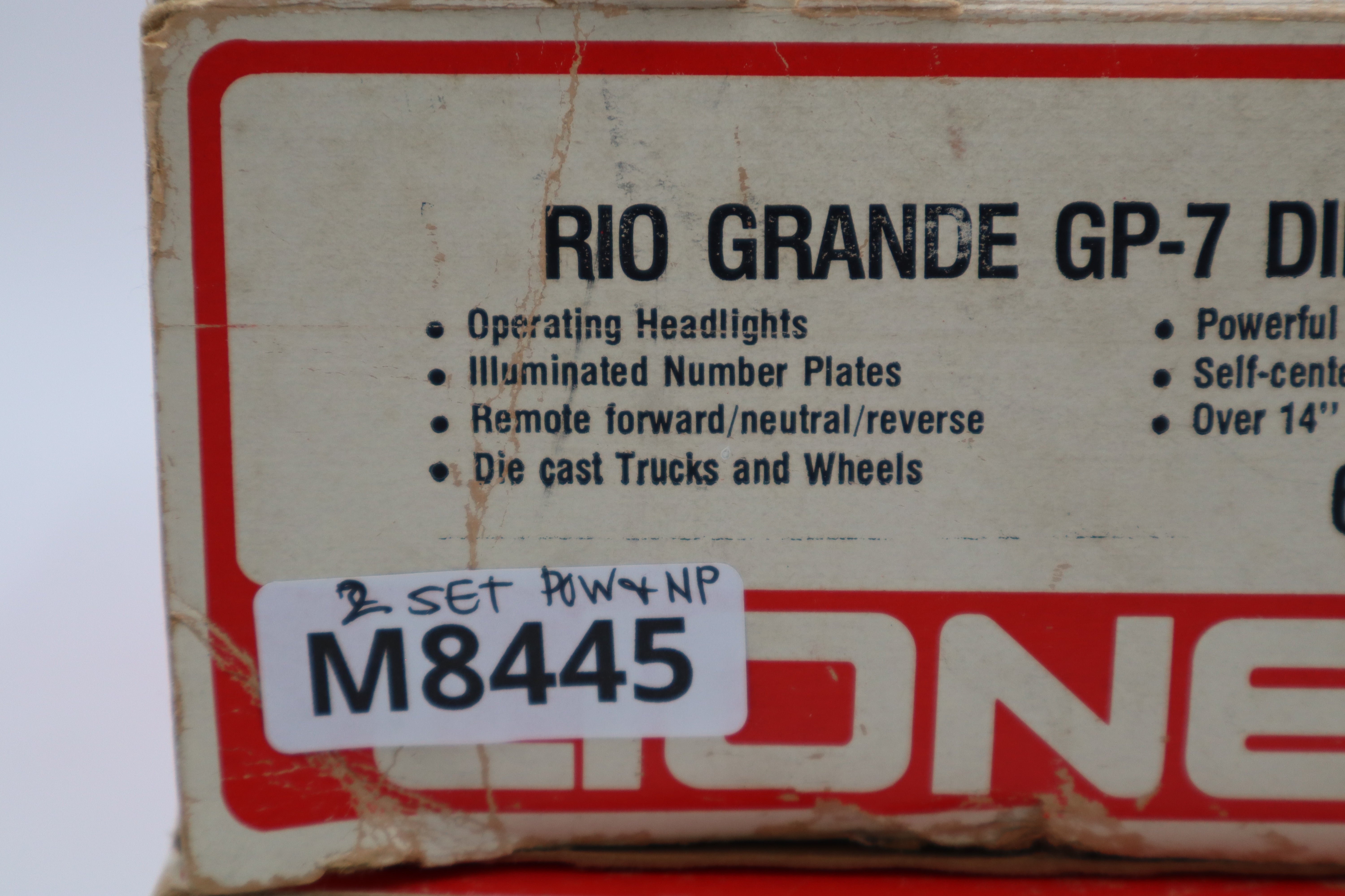 Lionel 6-8454 & 6-8455 Rio Grande GP-7 Powered & Non Powered-Second hand-M8445
