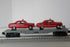 MTH 30-7623 Auto Transport Flat Car w. Ertl Fire Cars-Second hand-M4025