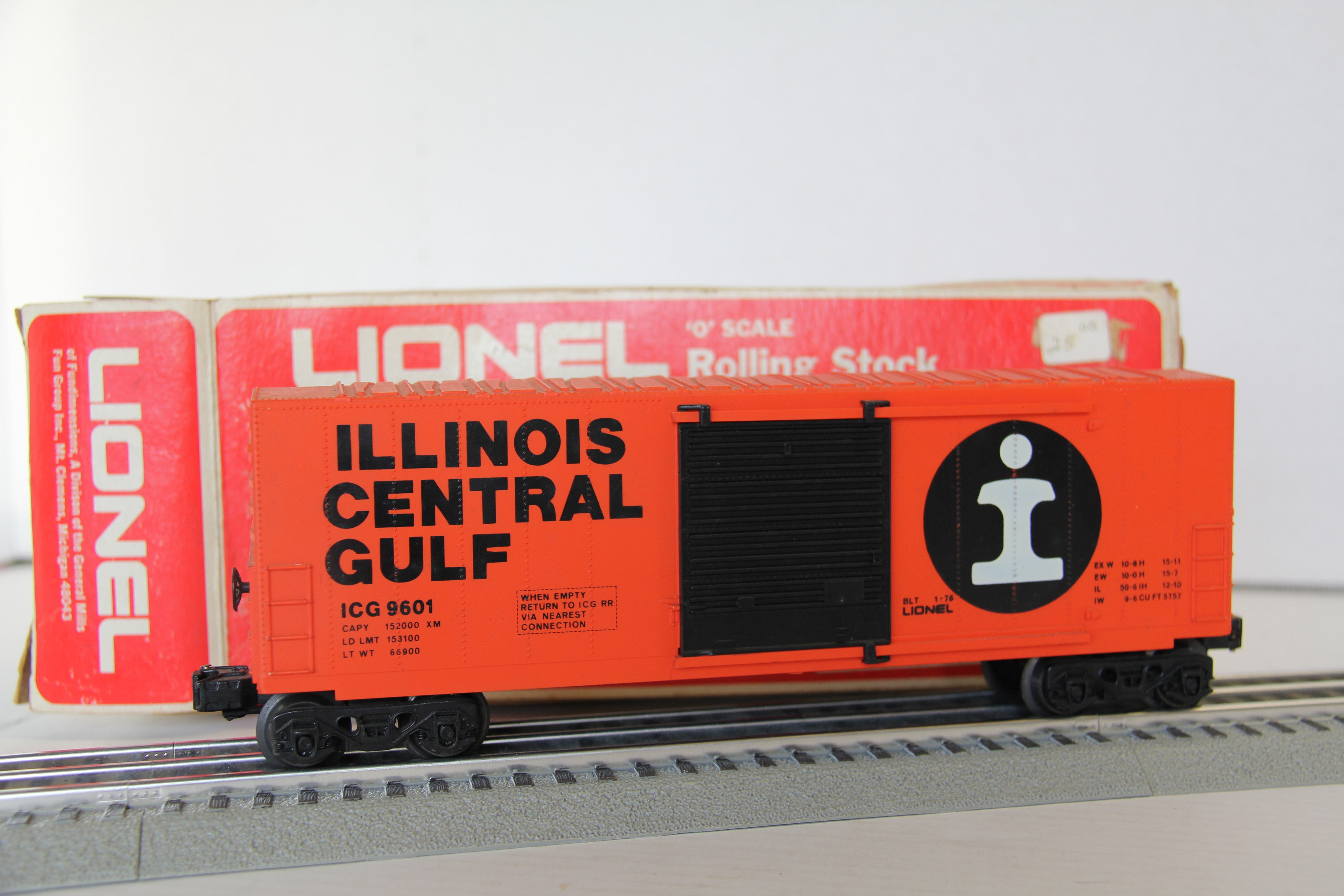 Lionel 6-9601 Illinois Central Hi-Cube Box Car-Second hand-M4036