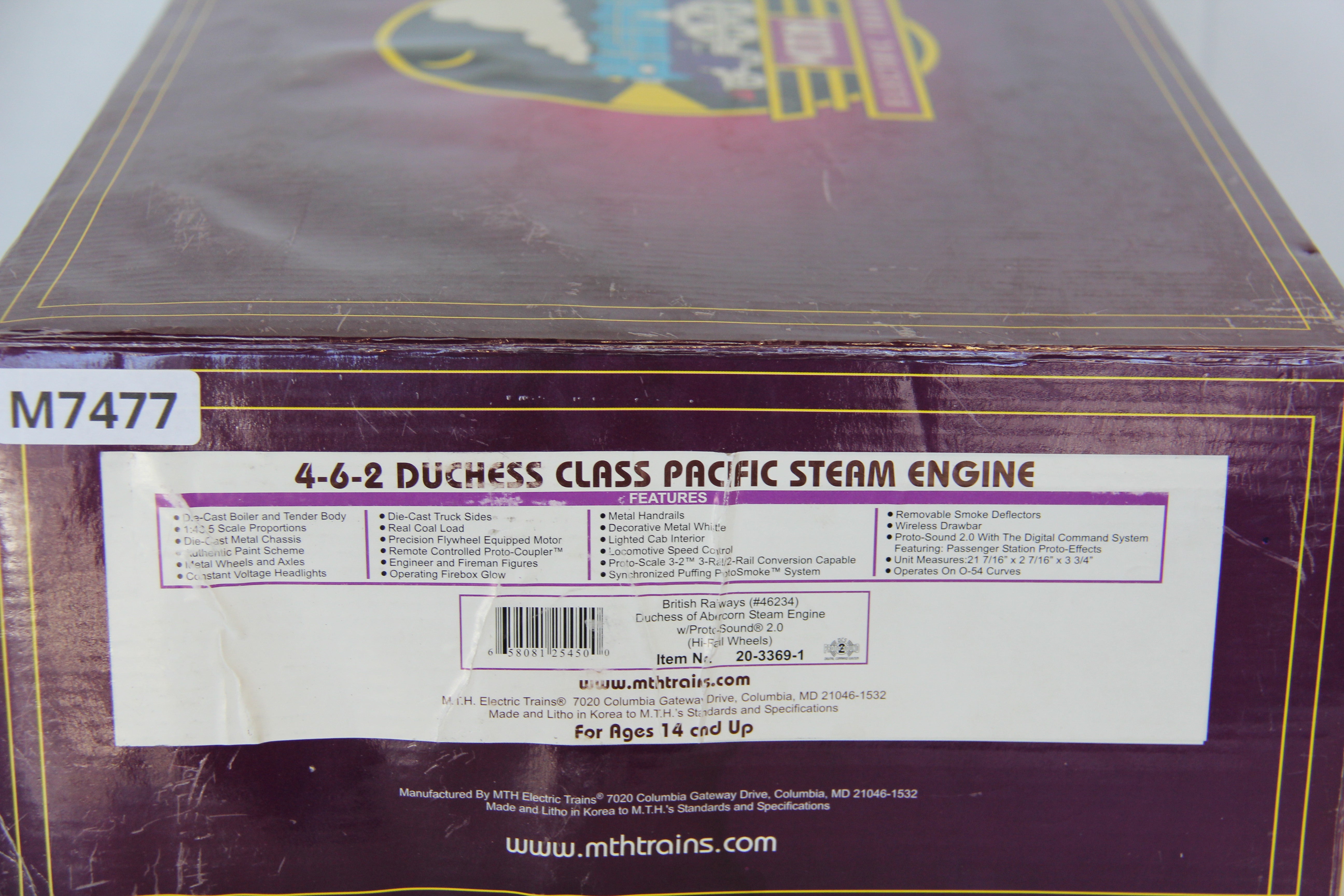 MTH 20-3369-1 British Railways Duchess of Abercorn Steam Engine #46234-Second hand-M7477 - MrMuffin'sTrains