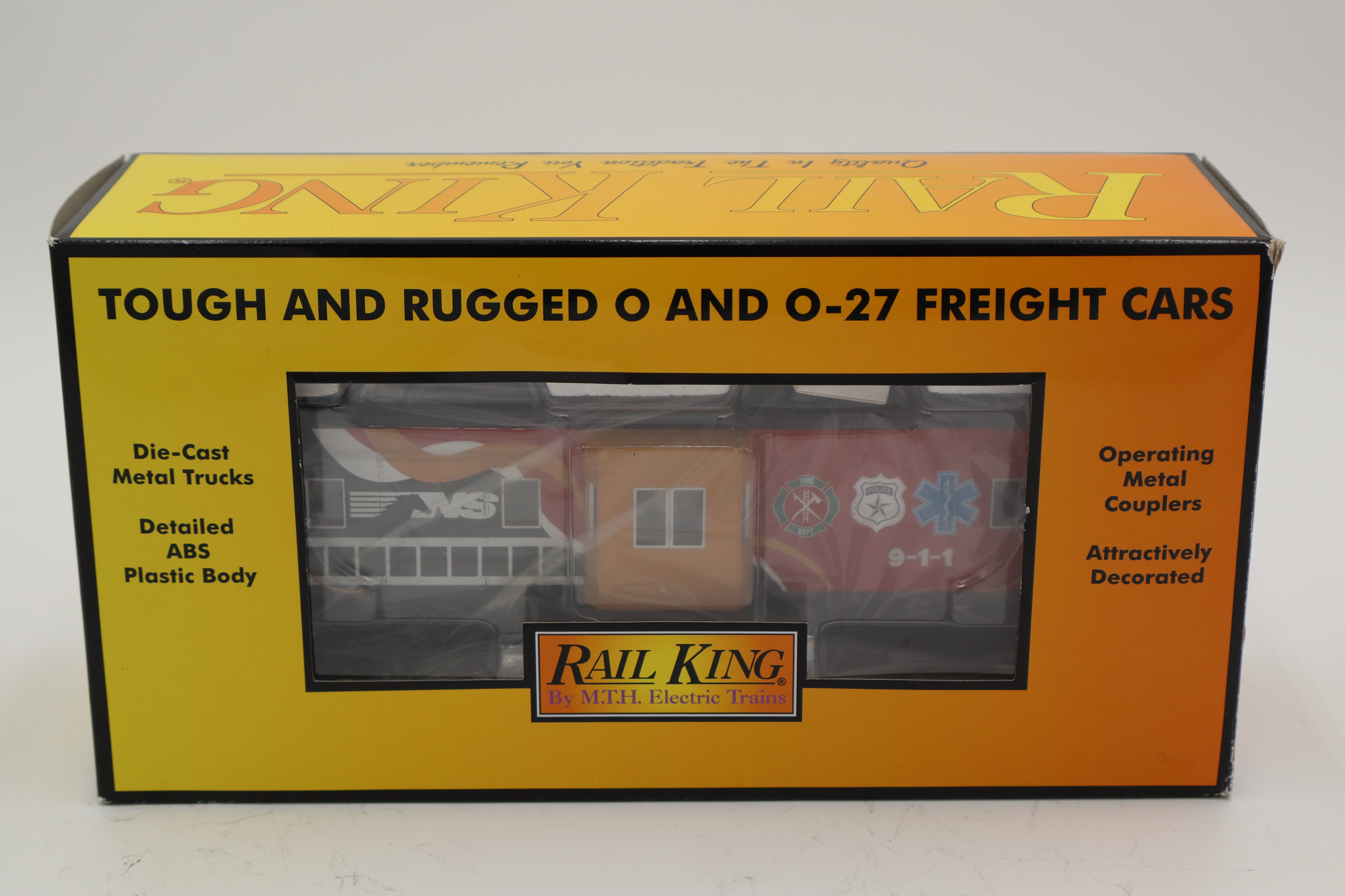Rail King 30-20361-1e Norfolk Southern First Responders SD70ACe Imperial Diesel Engine & Rail King 30-20361a Norfolk Southern First Responders Bay Window Caboose-Second hand-M8451
