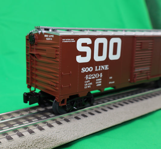 Lionel 2442291 - Steel Side Box Car "Soo Line" #42204 - MrMuffin'sTrains