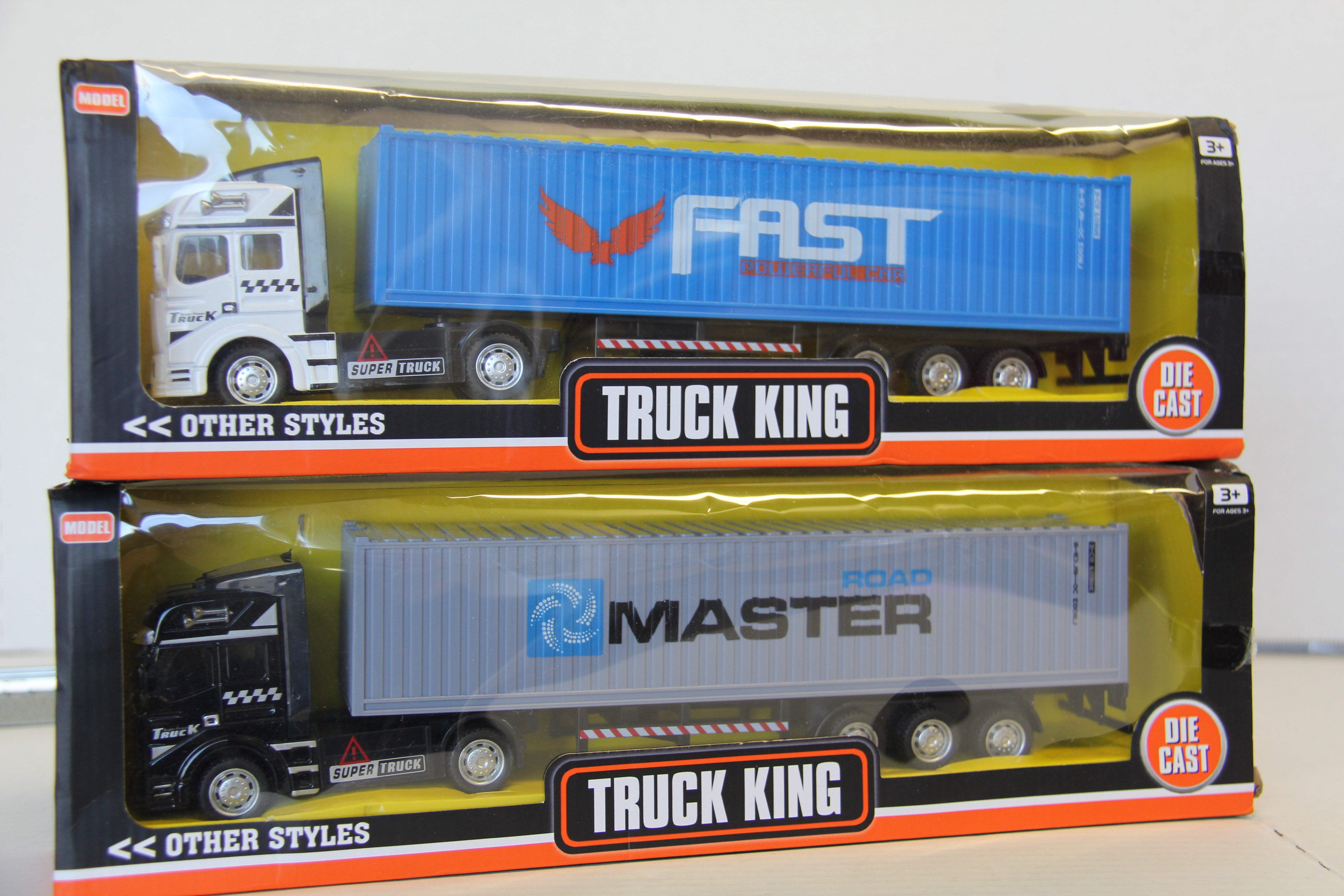 Truck King Semi Truck & Trailer 1:50 Die-Cast 2 Set-Second hand-M4053
