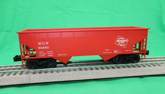 Lionel 2442339 - 2-Bay AAR Hopper Car "Milwaukee Road" #96885 - MrMuffin'sTrains