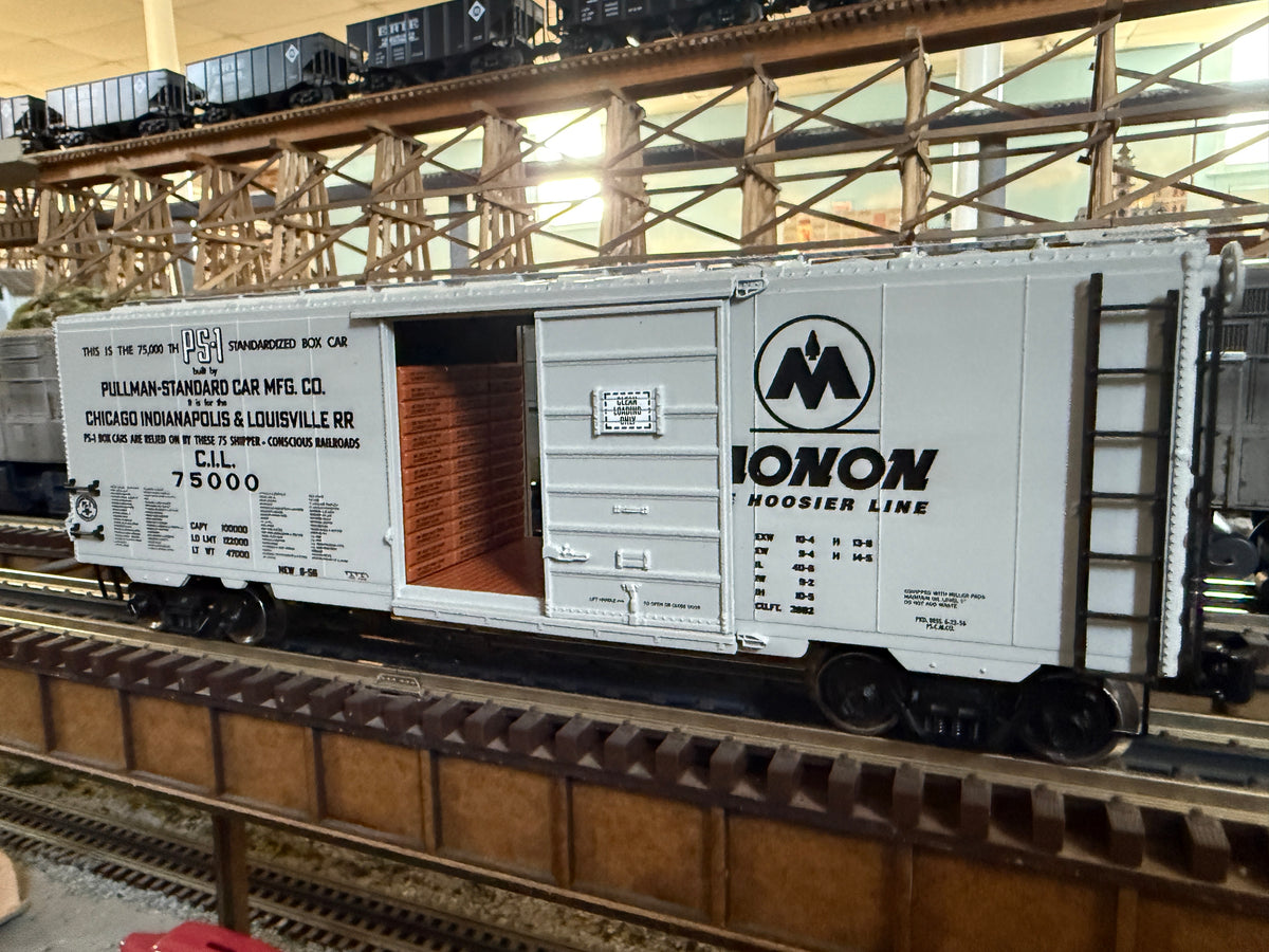 Ready Made Trains RMT-96460-2 - 40' PS-1 Box Car "Monon" #75000 - Custom Run for MrMuffin'sTrains - MrMuffin'sTrains