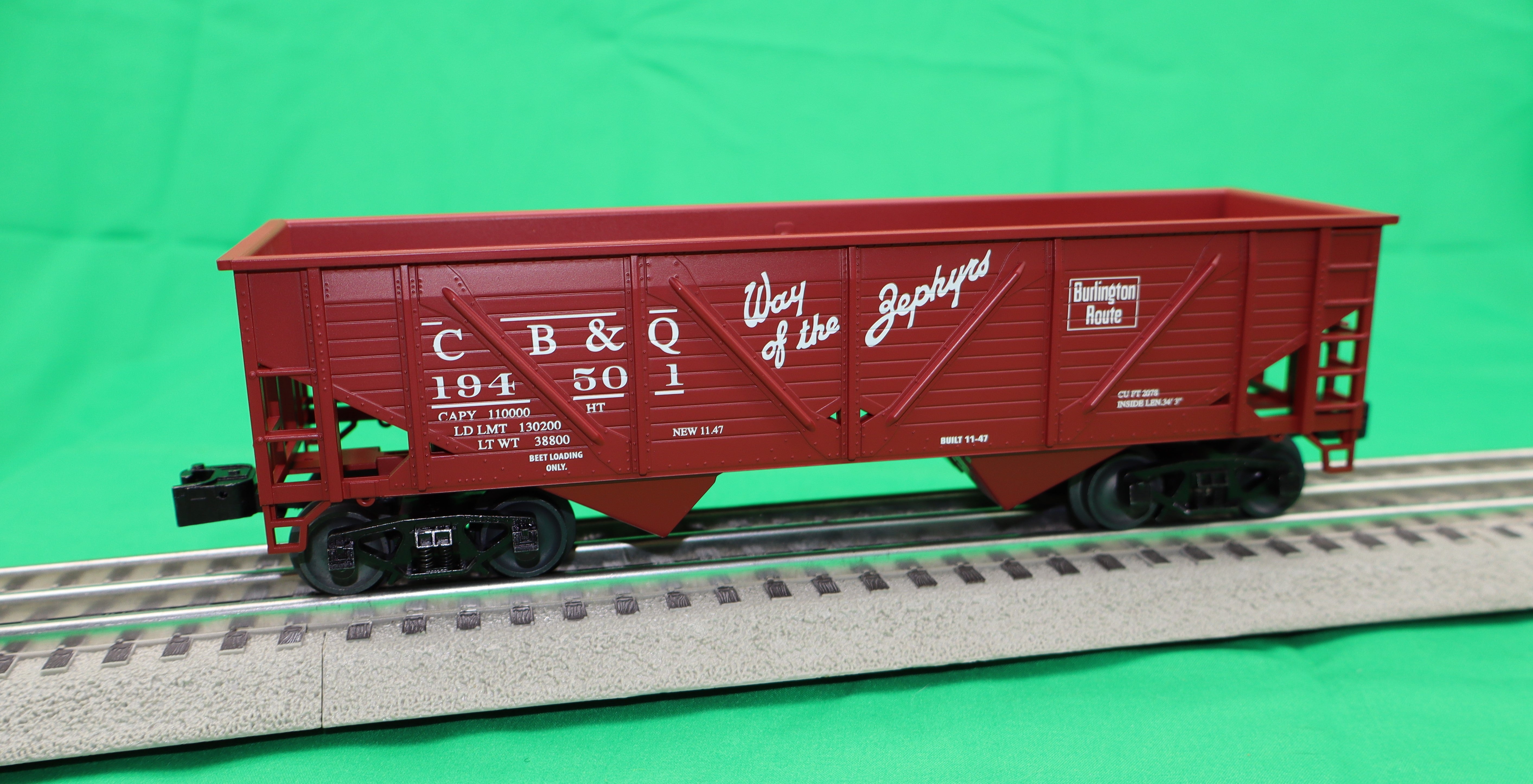 Lionel 2442080 - Composite 2-Bay Hopper "Chicago, Burlington & Quincy" (3-Car) Set #1