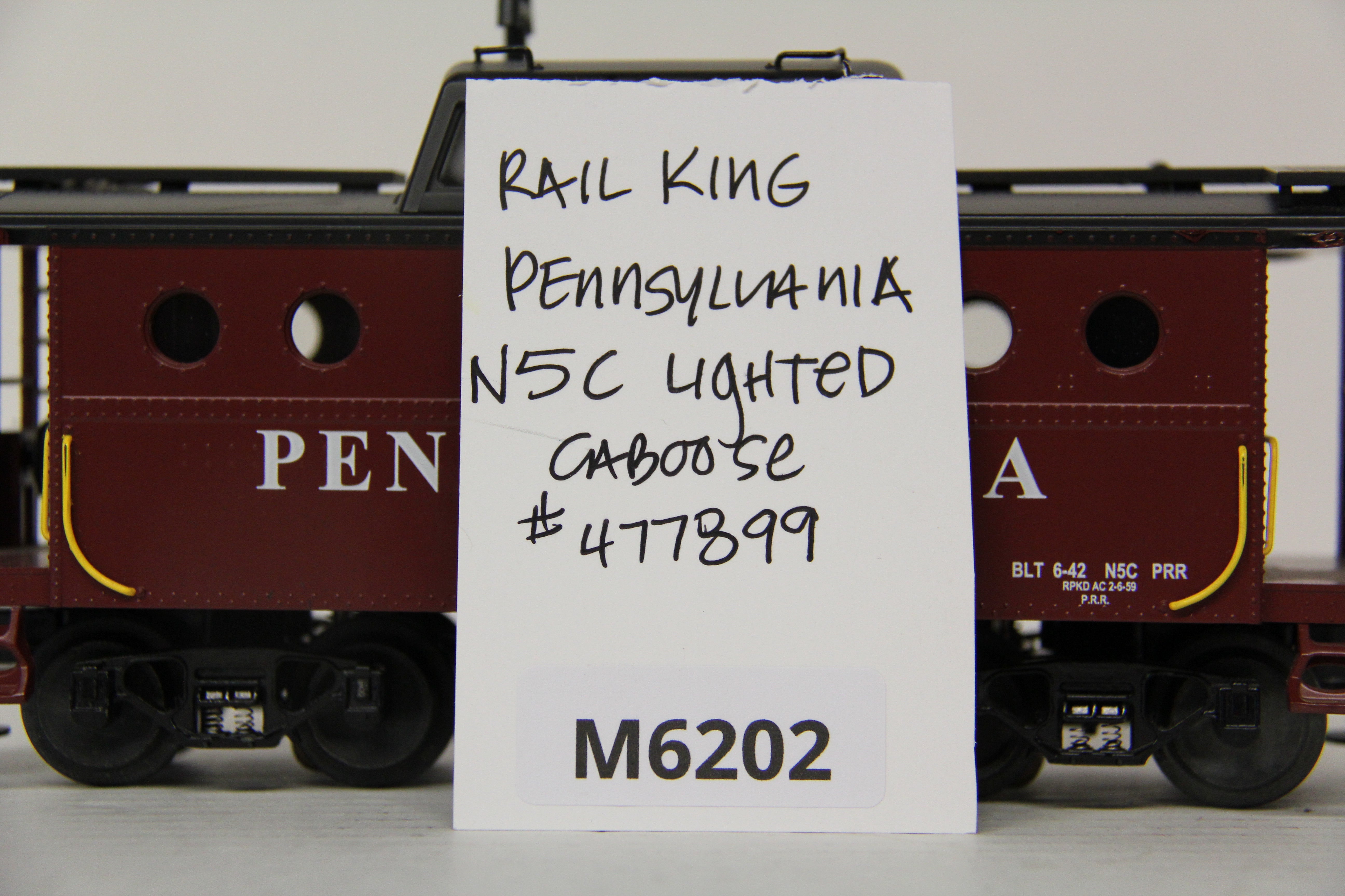 Rail King Pennsylvania N5C Lighted Caboose #477899-Second hand-M6202