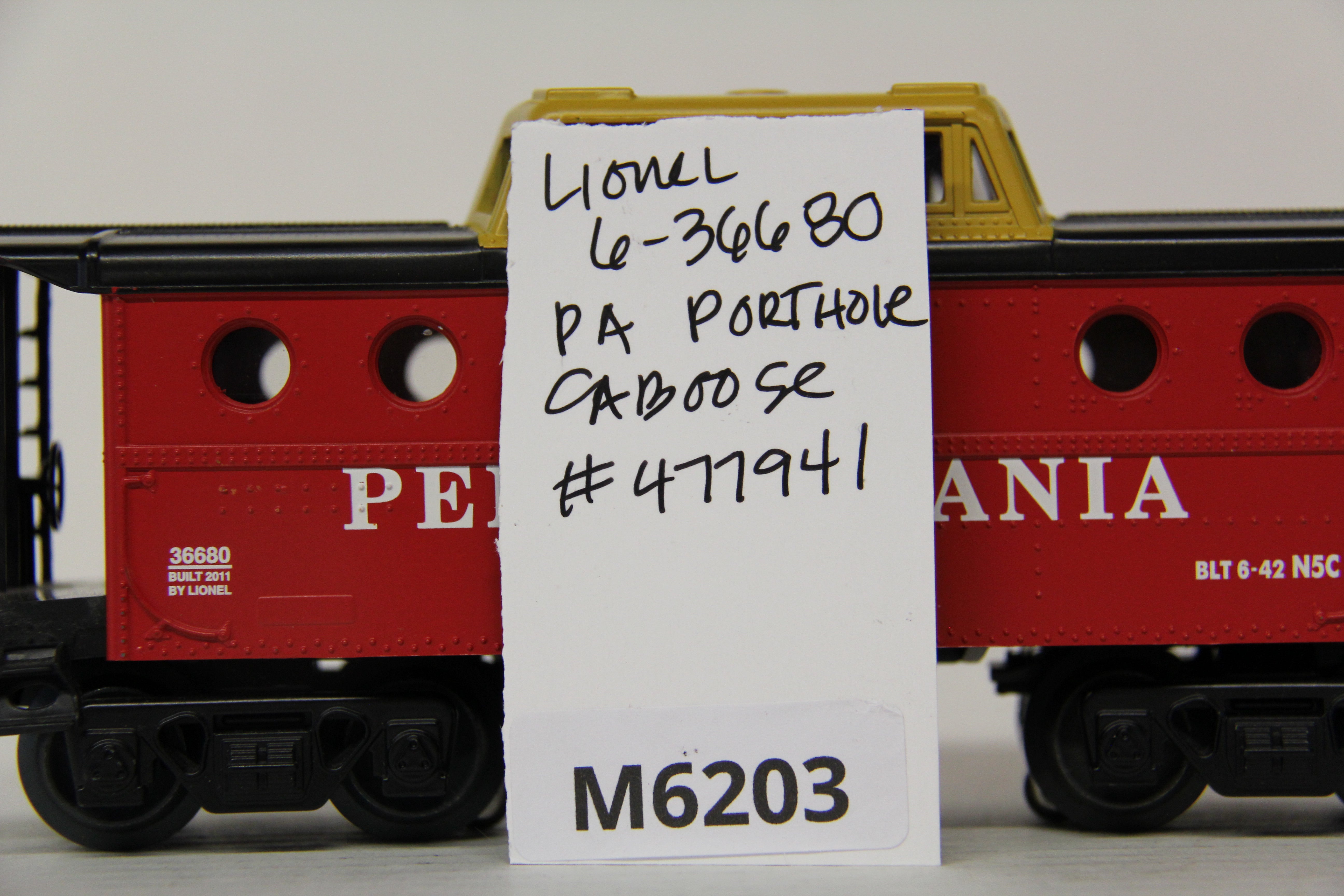 Lionel 6-36680 Pennsylvania Porthole Caboose #477941-Second hand-M6203