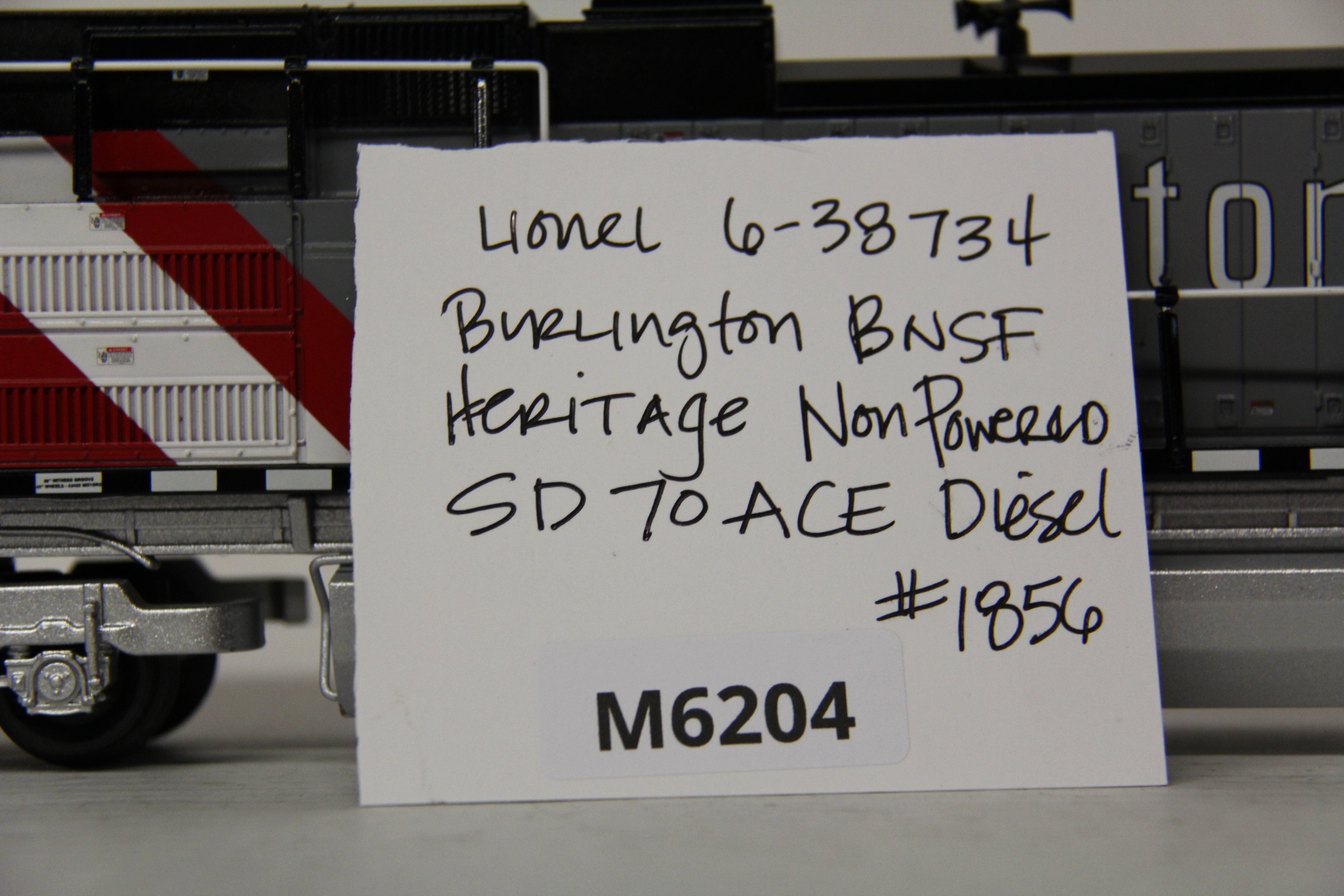 Lionel 6-38734 Burlington BNSF Heritage SD70ACE Diesel #1856 Non-Powered-Second hand-M6204