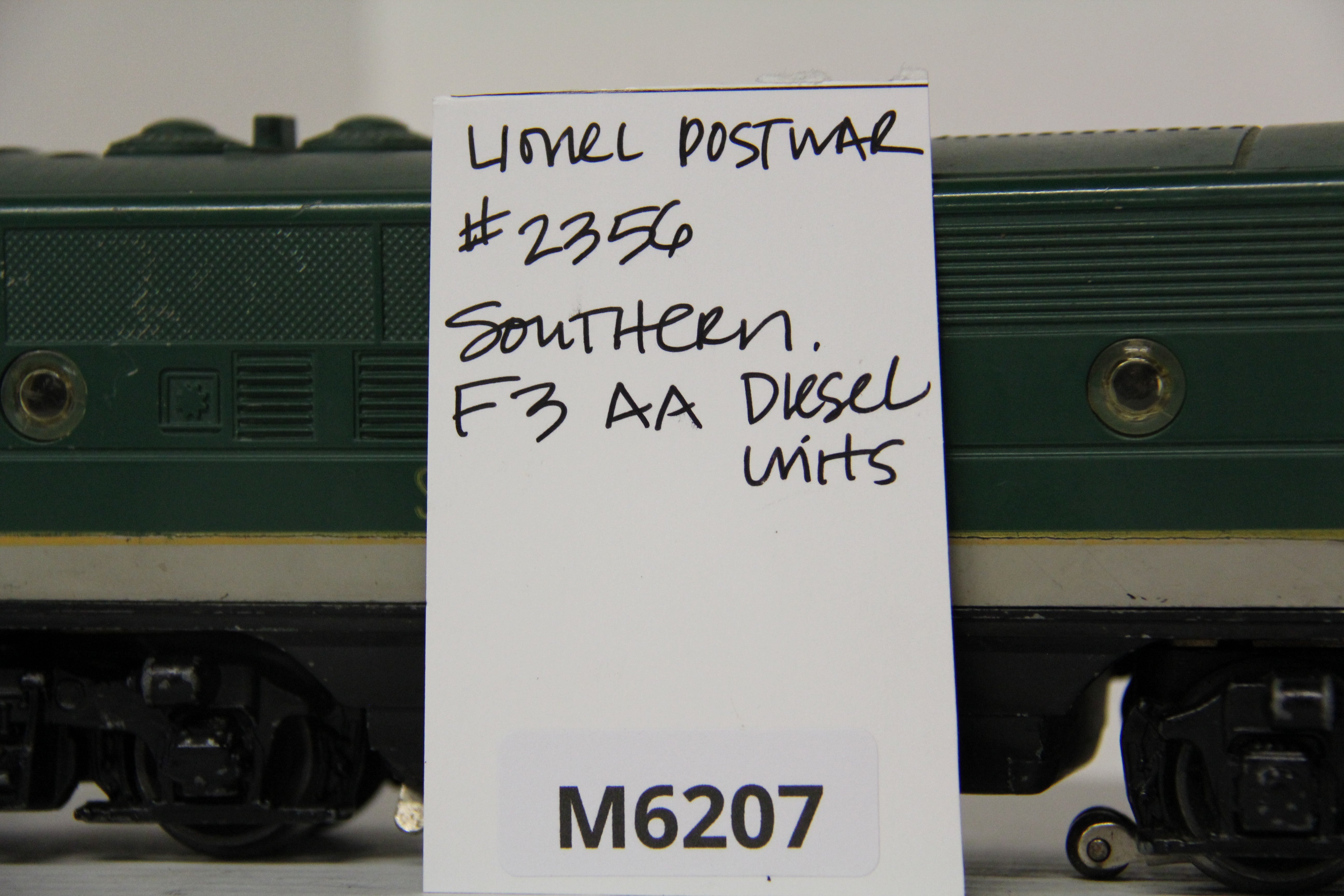 Lionel PostWar Southern F3 AA Diesel Units-Second hand-M6207