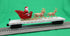 MTH 30-76919 - Flat Car "Christmas" #122524 w/ LED Lights, Santa Sleigh & Reindeer (White)