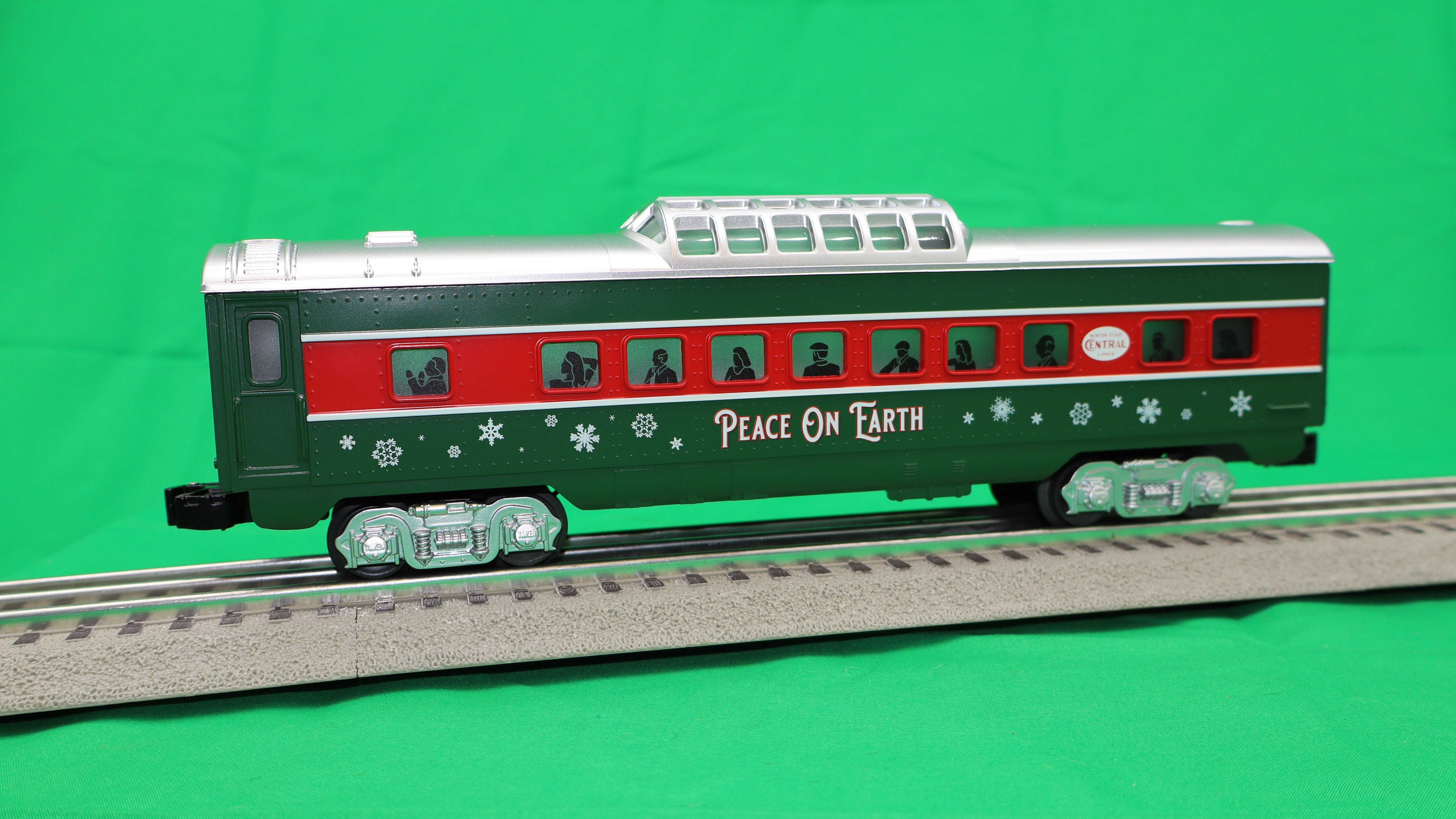 Lionel 2427980 - "North Pole Central" Sleigh Bell Limited Streamlined Passenger Car (2-Car) Add-On