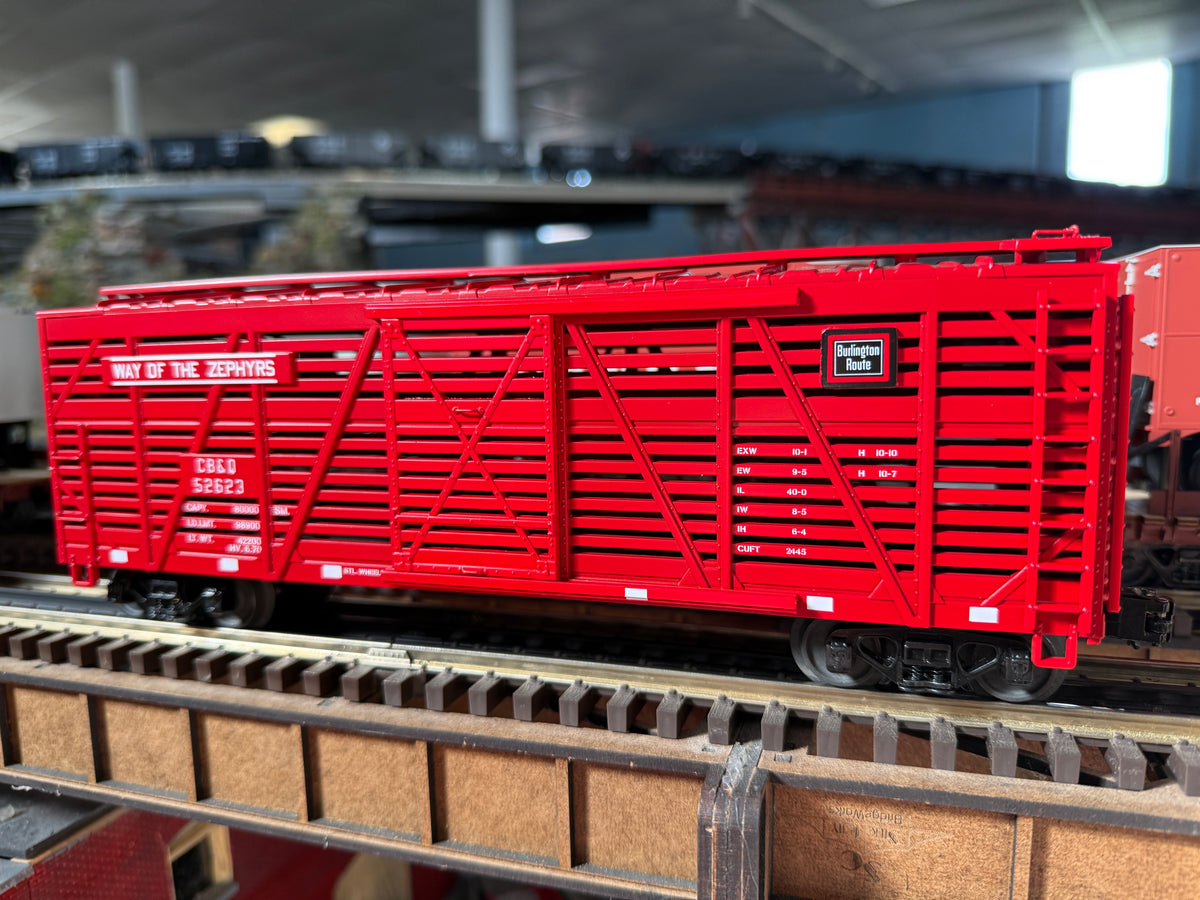 MTH 20-94741 - Steel Sided Stock Car "Burlington" #52623 - Custom Run for MrMuffin'sTrains - MrMuffin'sTrains