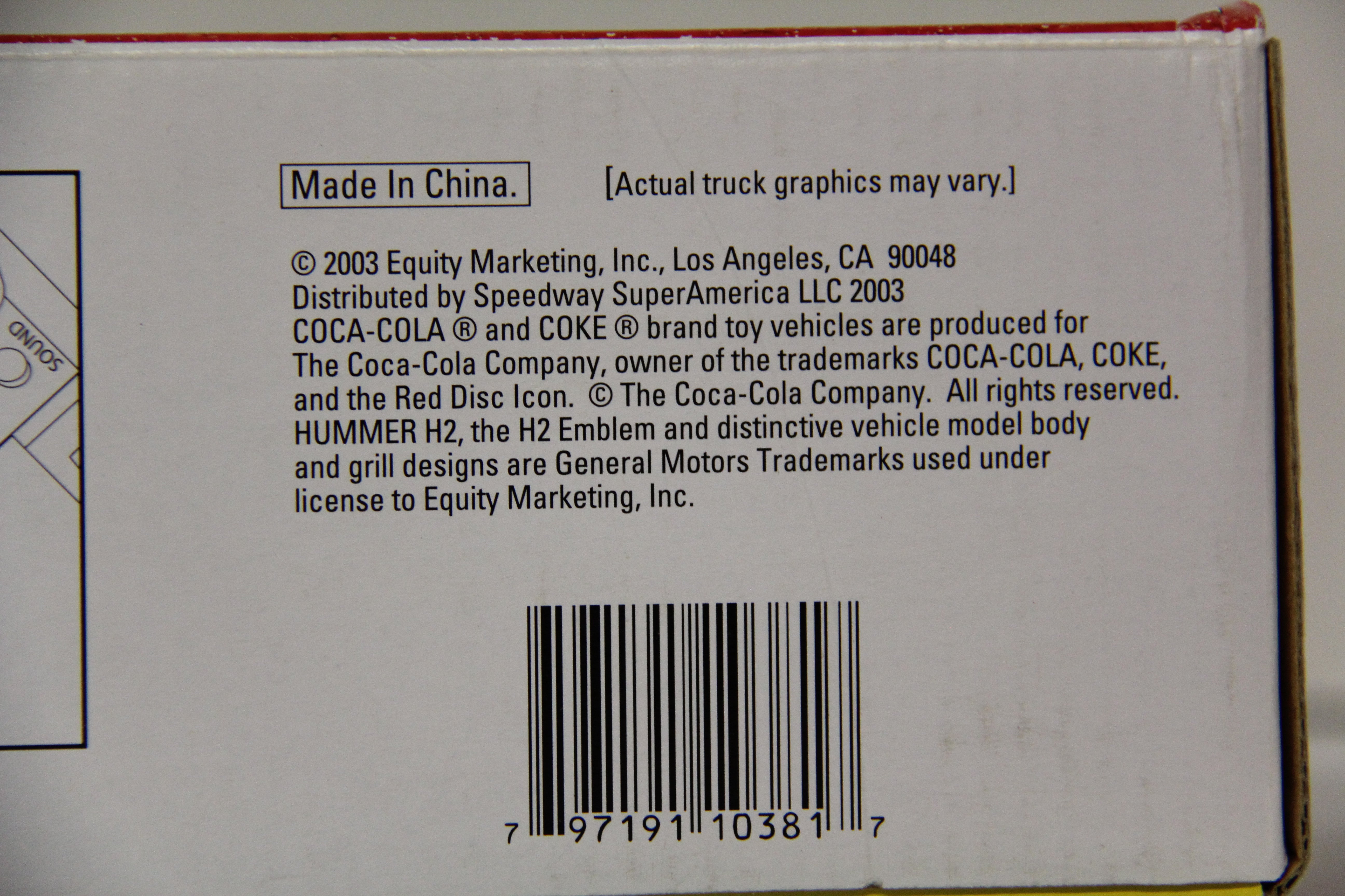 GM 2003 Coke Off Road Carrier with Hummers Limited Edition-Second hand-M6223