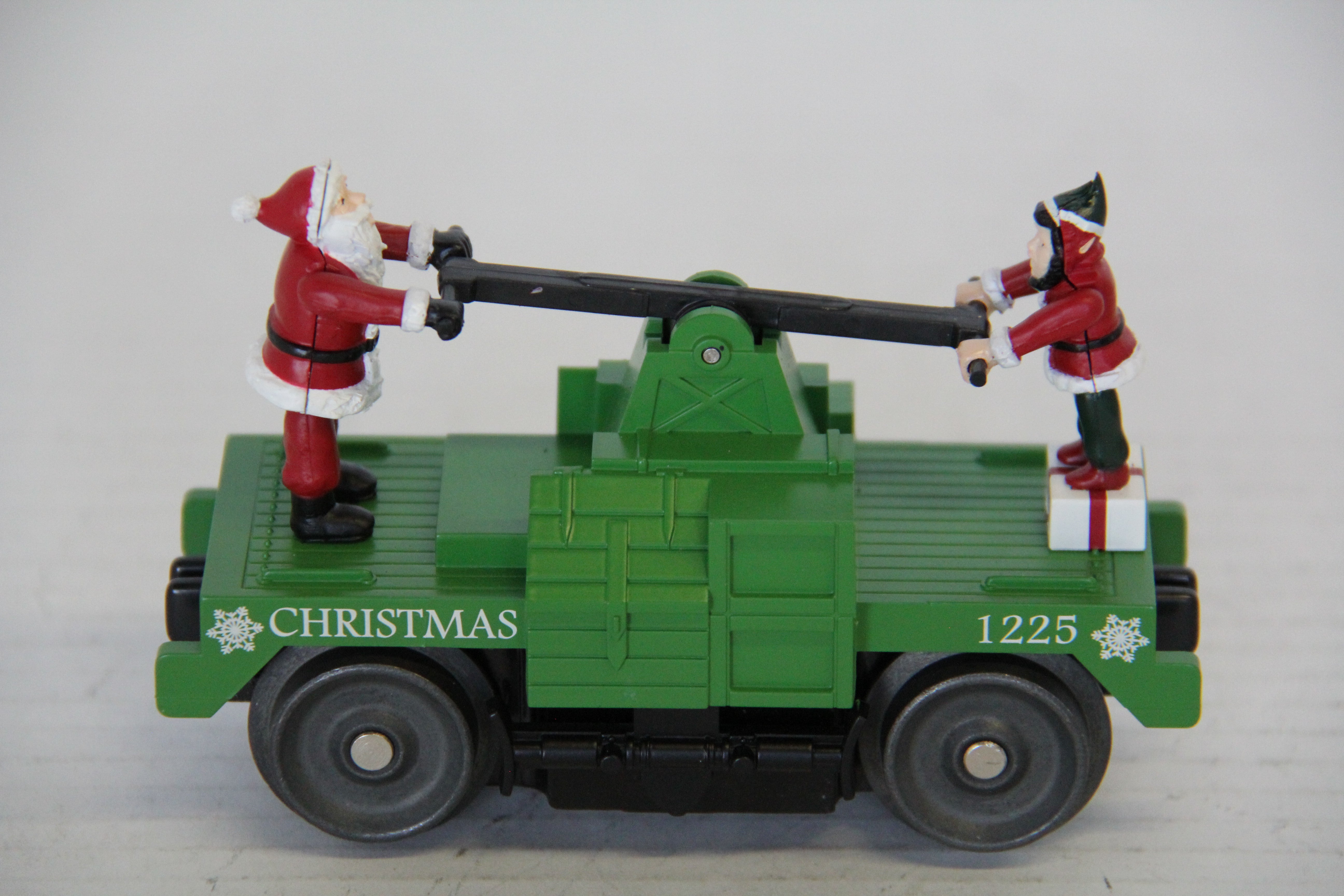 Rail King 30-5183 Christmas Operating Handcar-Second hand-M7486