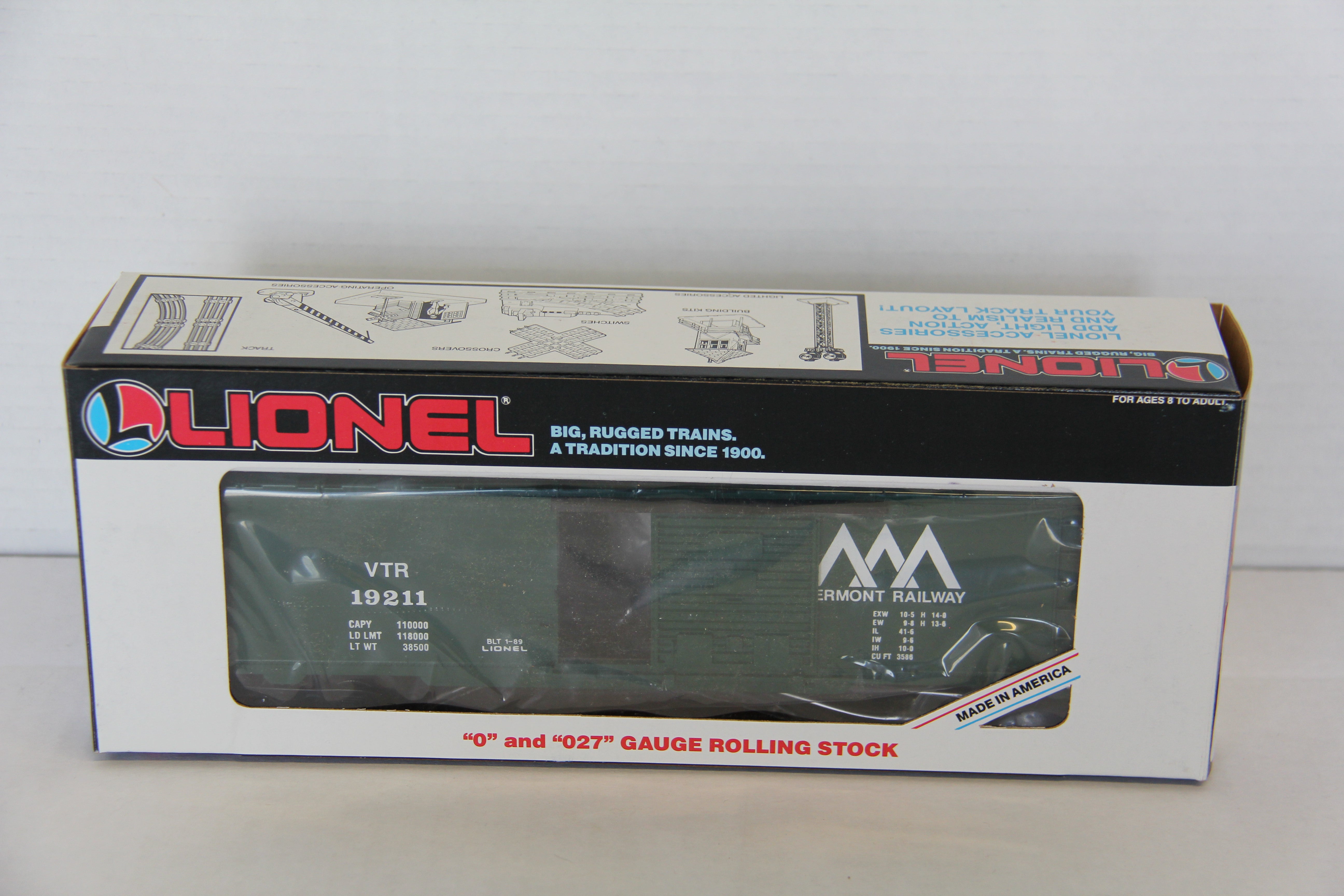 Lionel 6-19211 Vermont Railway Boxcar-Second hand-M7496