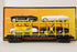 Rail King 30-76879 Chicago North Western Auto Carrier Flat Car w. (4) 1949 Cadillac Coupe de Villes-Second hand-M6239