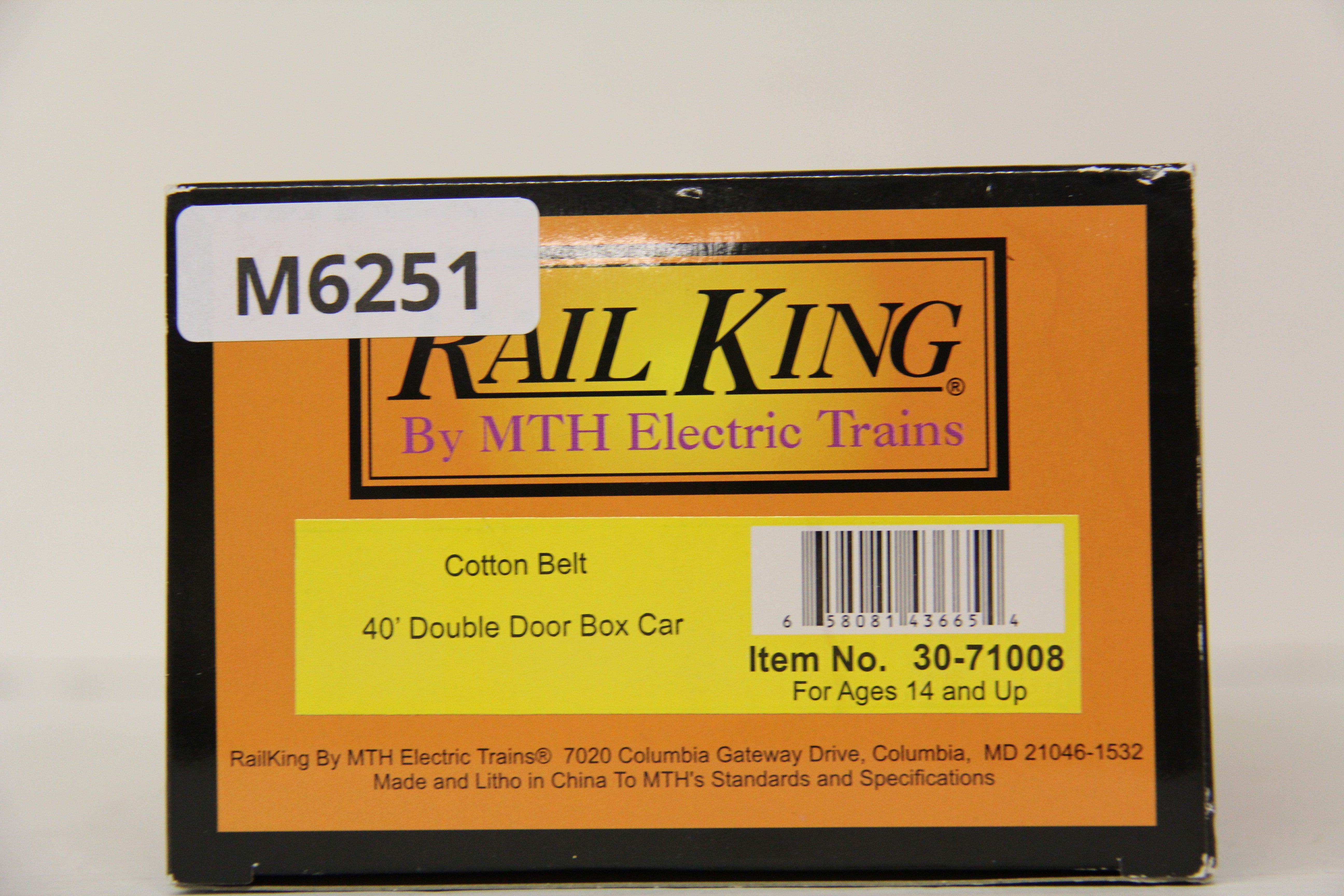 Rail King 30-71008 Cotton Belt 40' Double Box Car-Second hand-M6251