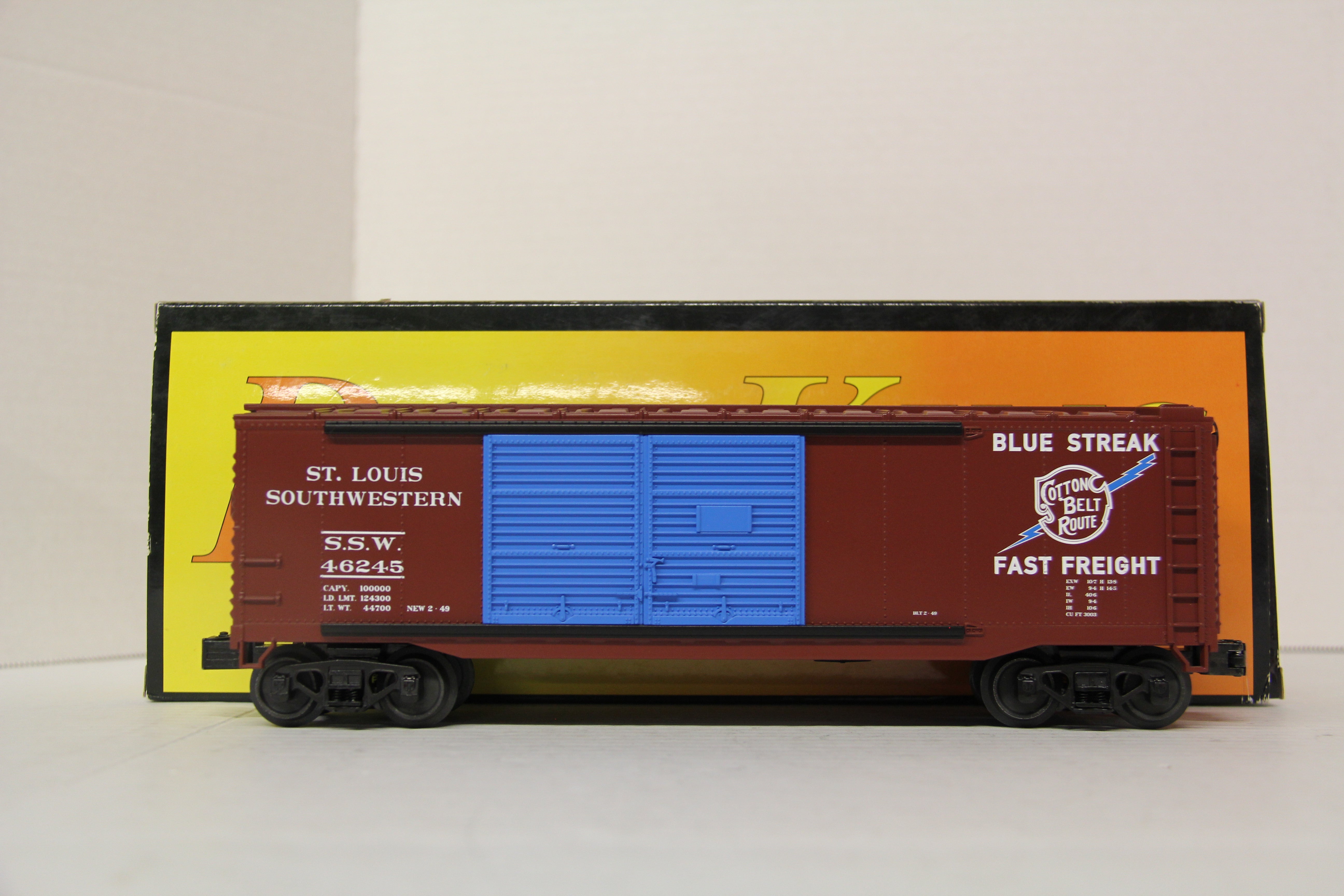 Rail King 30-71008 Cotton Belt 40' Double Box Car-Second hand-M6251