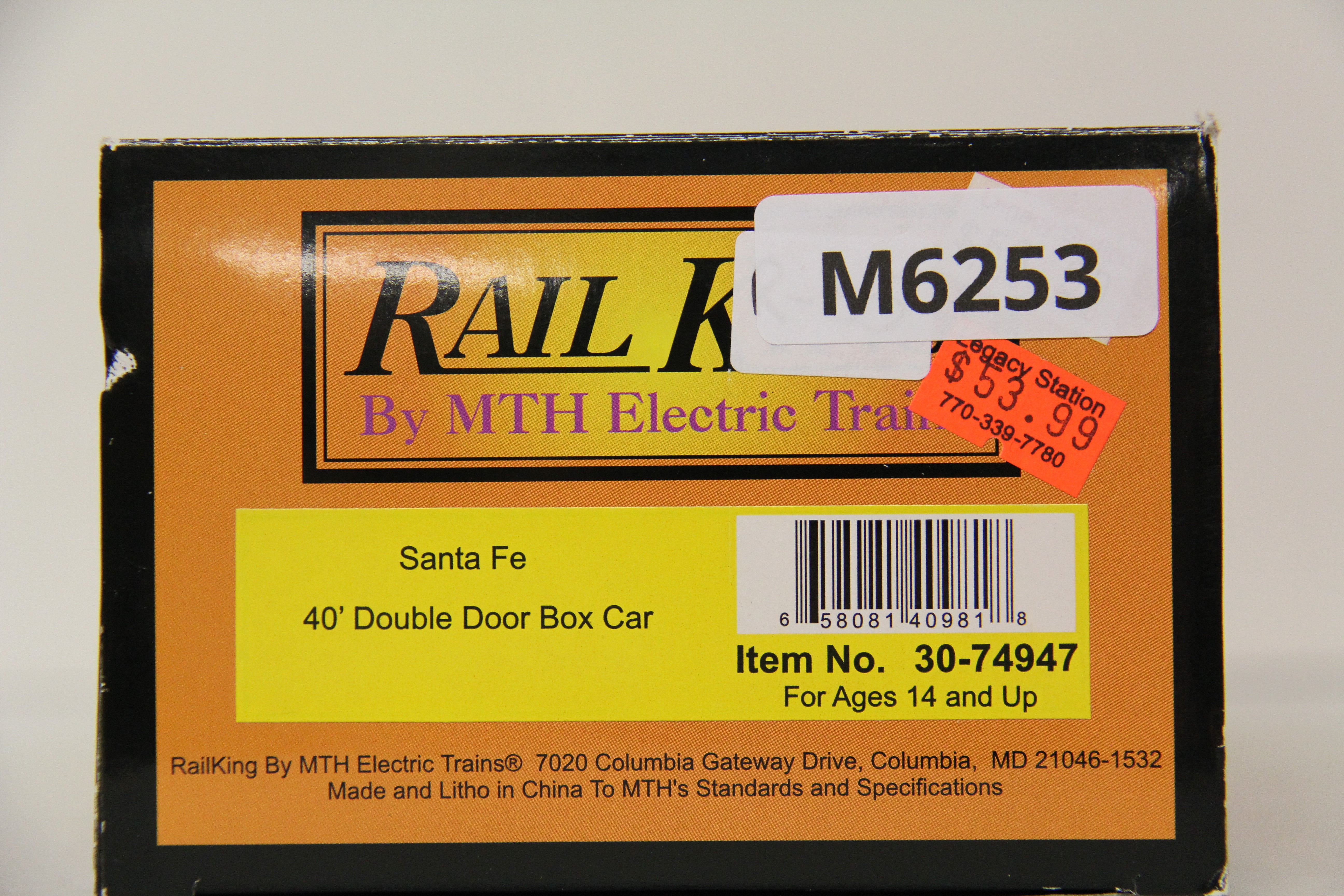 Rail King 30-74947 Santa Fe 40' Double Door Box Car-Second hand-M6253