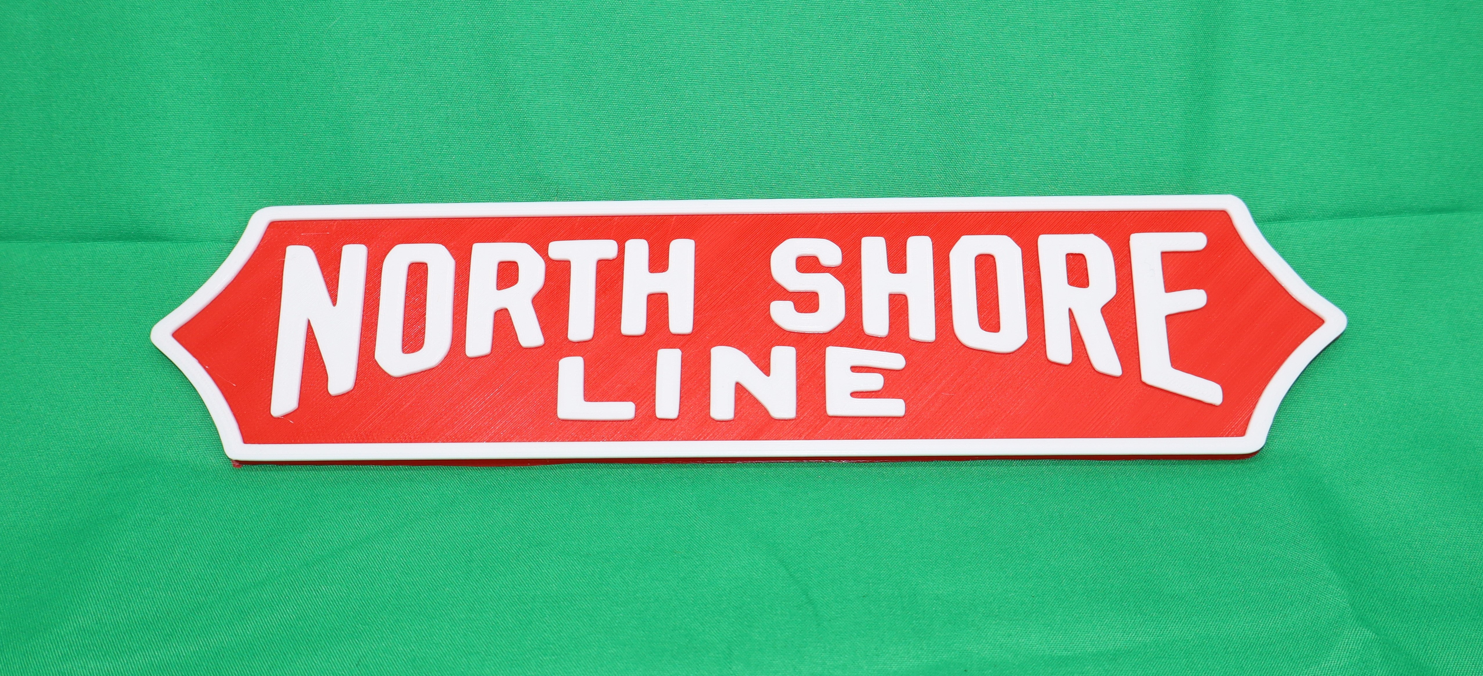 Trackside 3D #40 - 3D Printed Railroad Signs "North Shore Line"