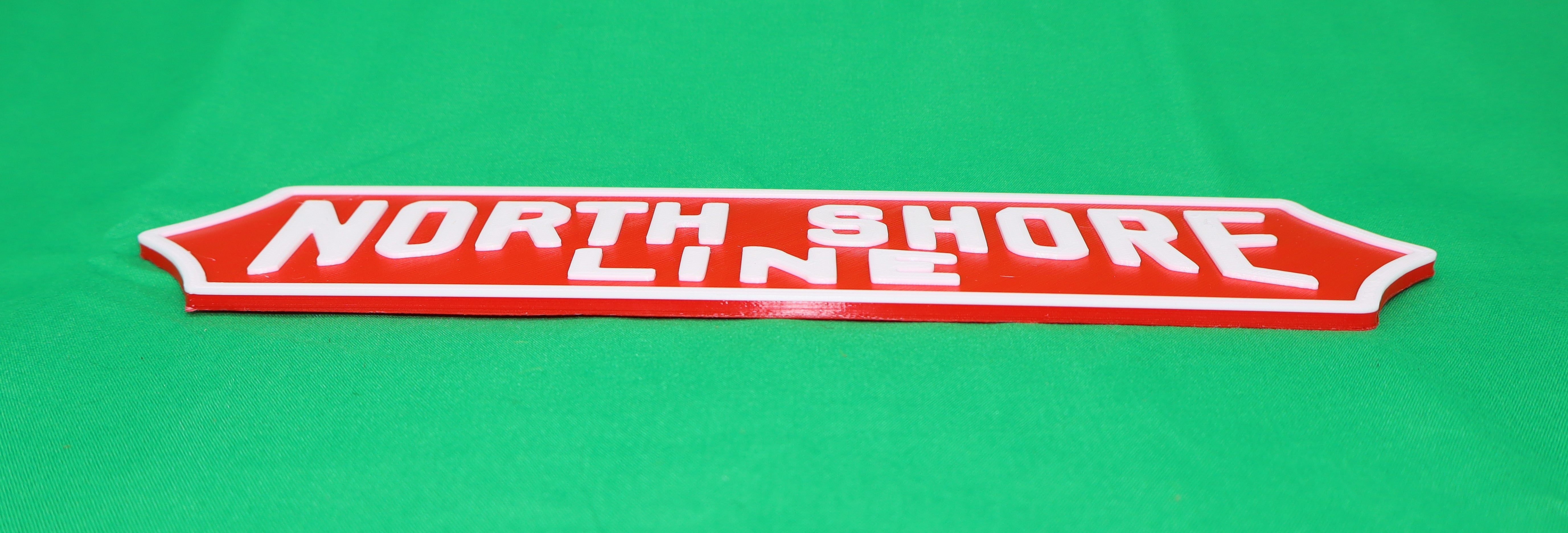 Trackside 3D #40 - 3D Printed Railroad Signs "North Shore Line"