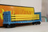 Rail King 30-76714 G.E. Oil and Gas Bulkhead Flat Car w/ Pipe Load-Second hand-M6259