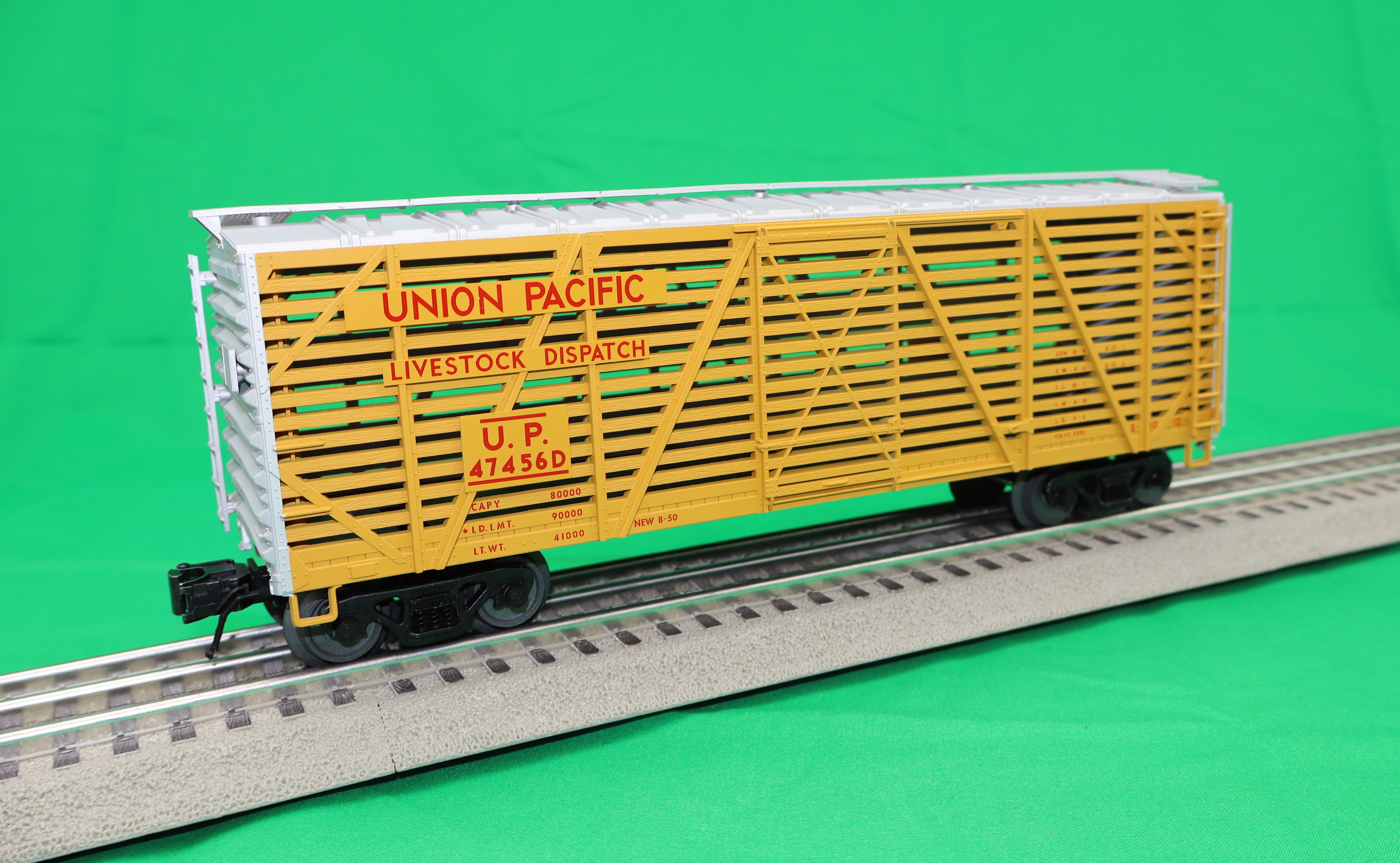 Atlas O 2002414 - Trainman - 40' Stock Car "Union Pacific" (Livestock Dispatch)