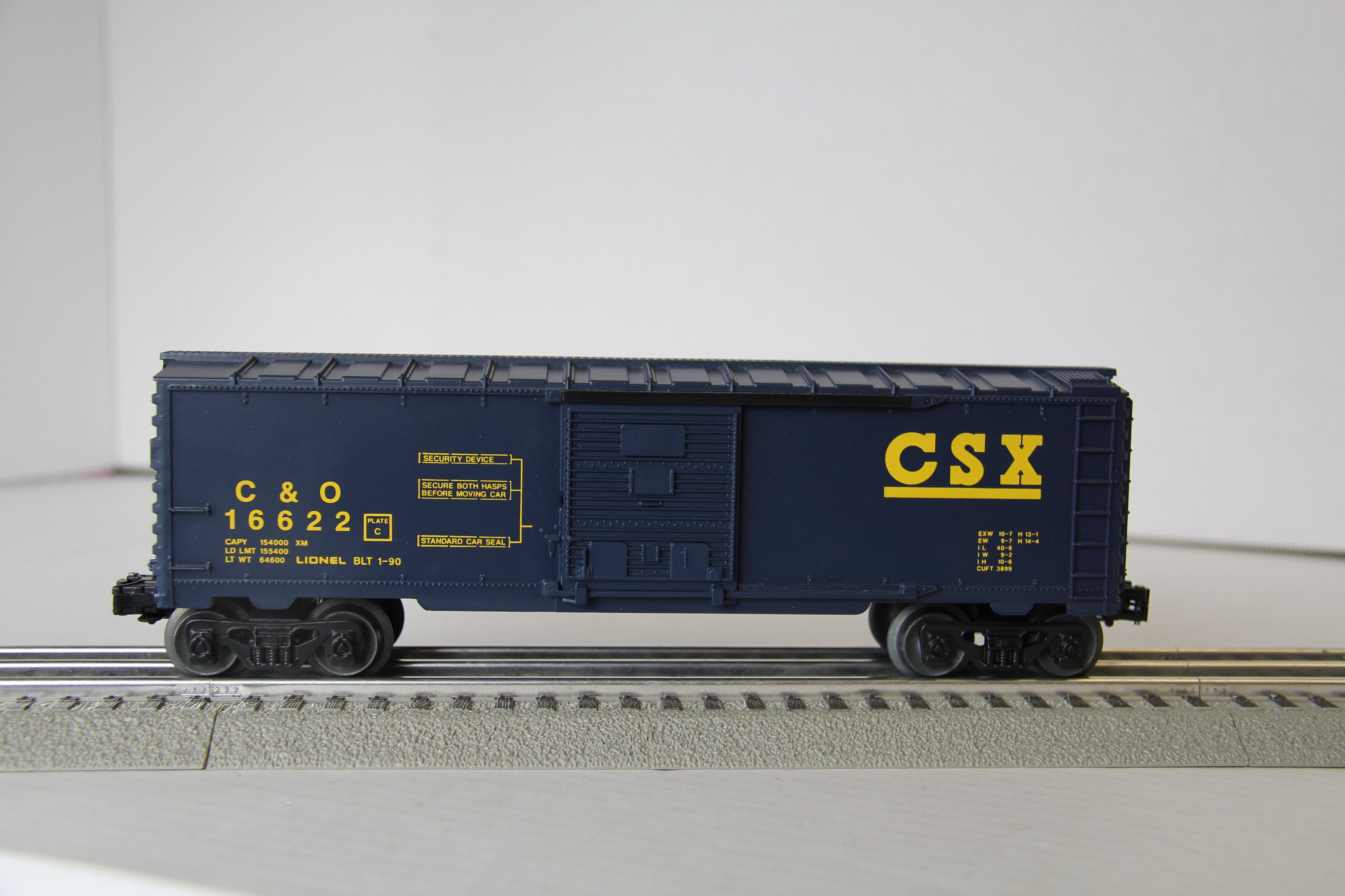 Lionel 6-16622 CSX Boxcar No ETD-Second hand-M4177