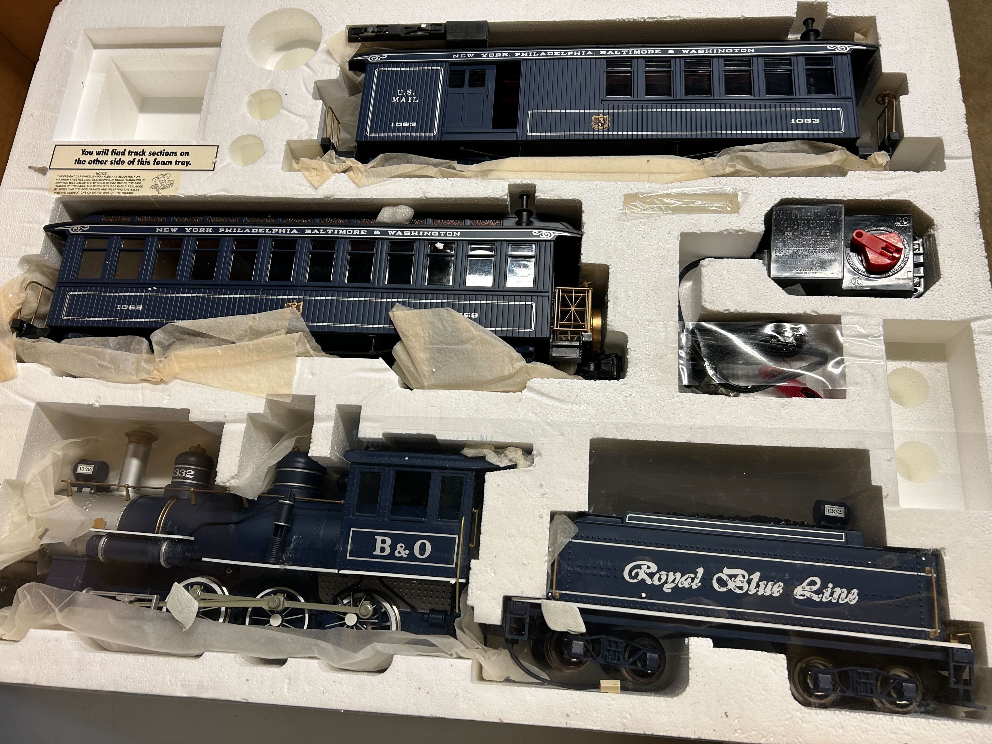 Bachmann B&O Royal Blue G Scale Train Set-Second hand-G1250