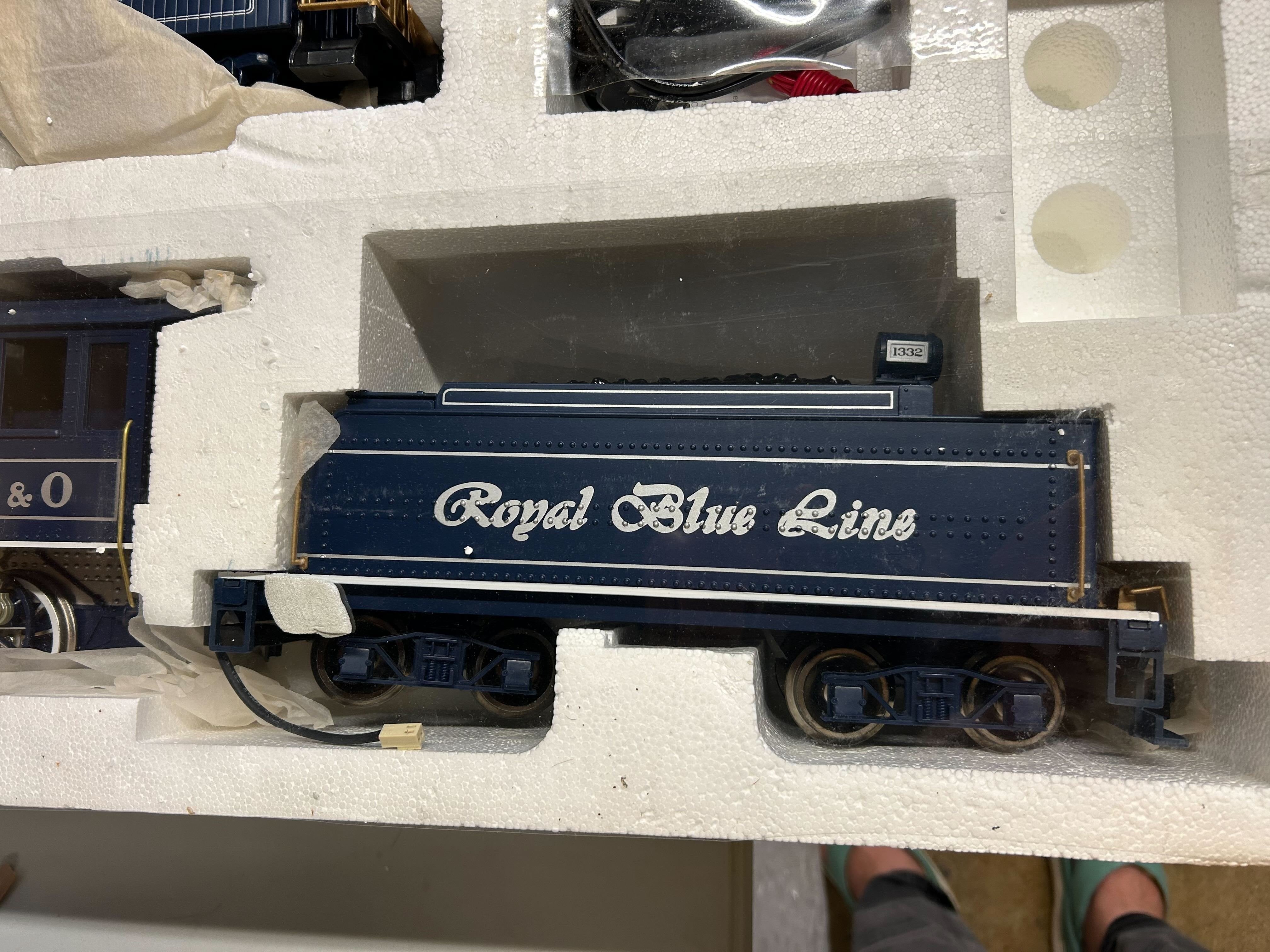 Bachmann B O Royal Blue G Scale Train Set Second hand G1250