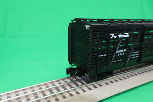 MTH 20-94731 - Premier - Steel Sided Stock Car "Denver & Rio Grande" - MrMuffin'sTrains
