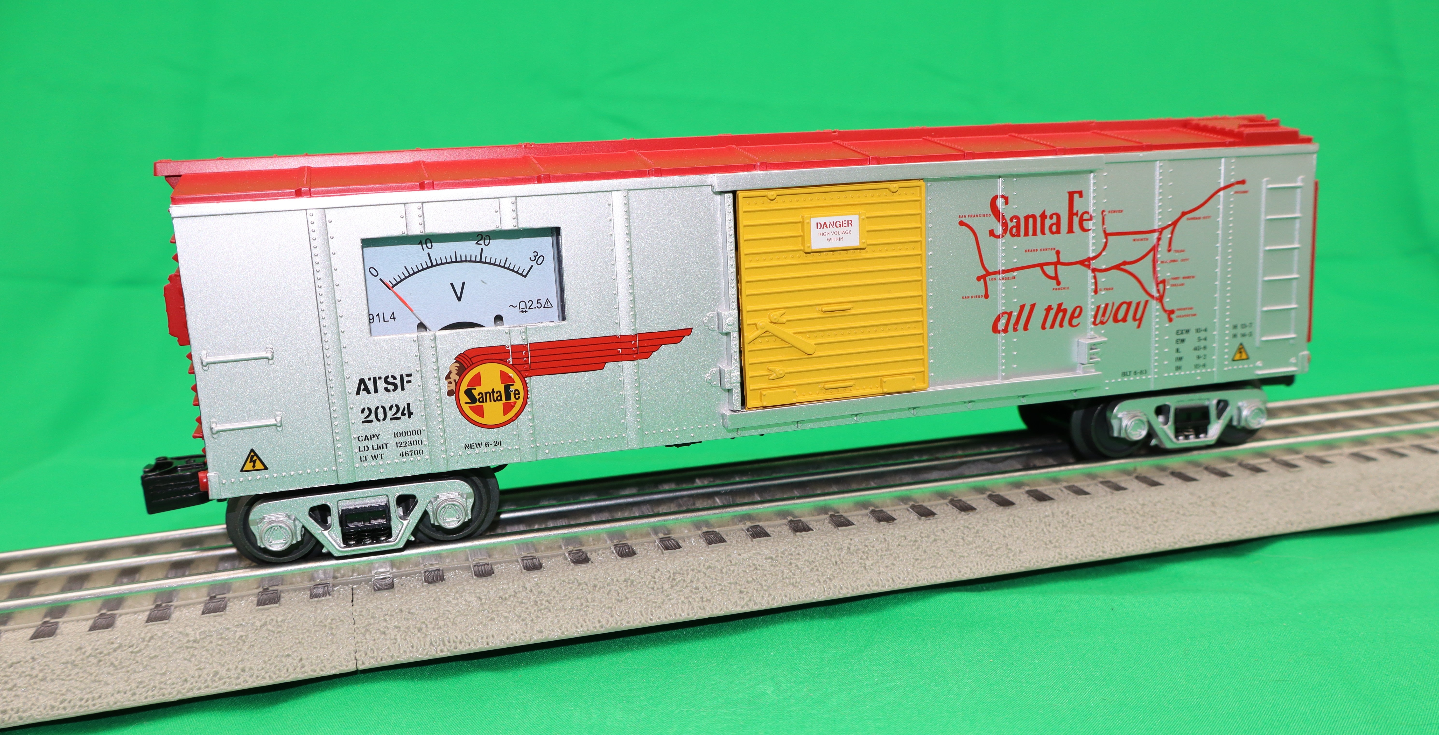 MTH 30-71189 - Box Car "Santa Fe" #2024 w/ Power Meter