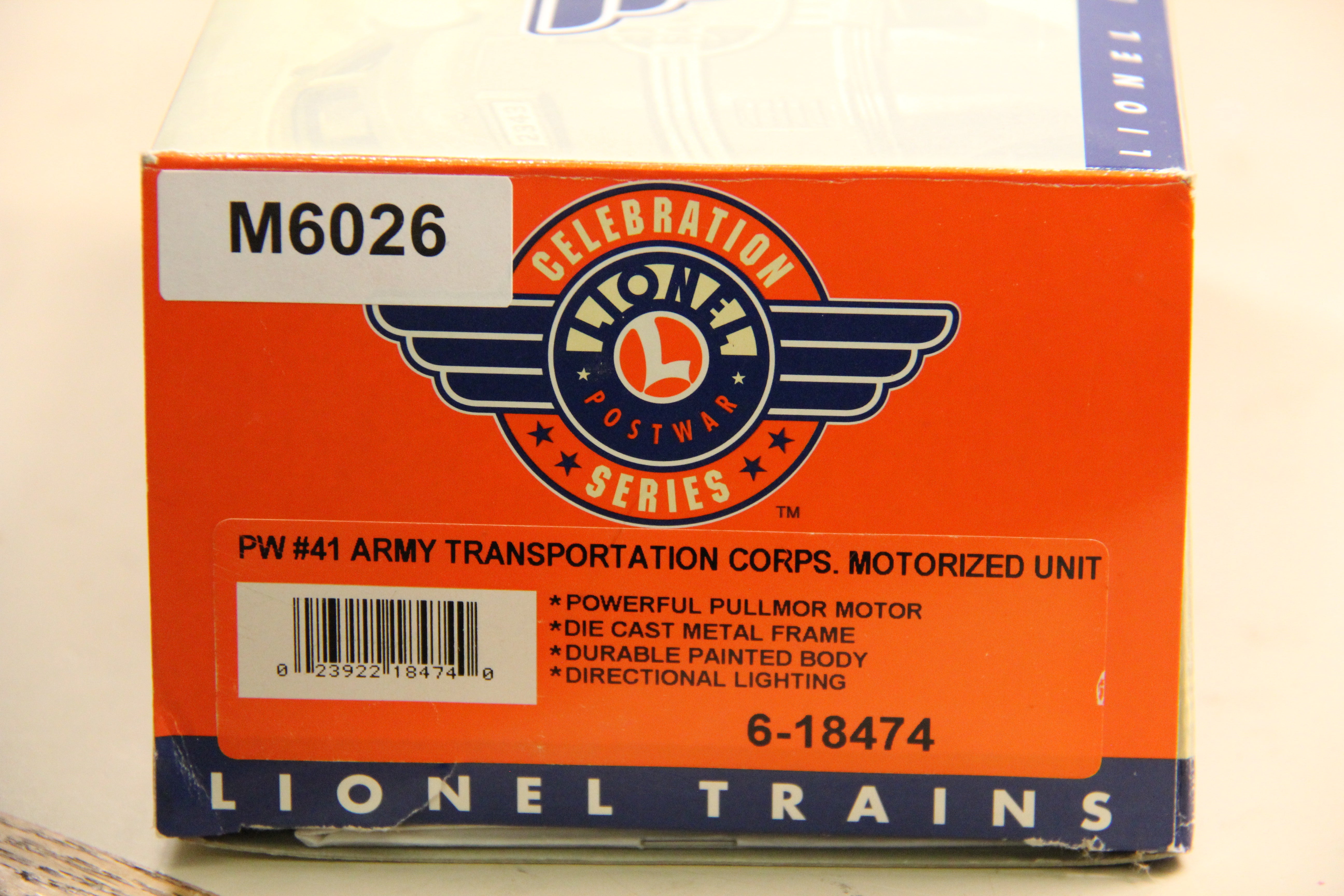 Lionel 6-18474 PW #41 Army Transportation Corps Motorized Unit-Second hand-M6026