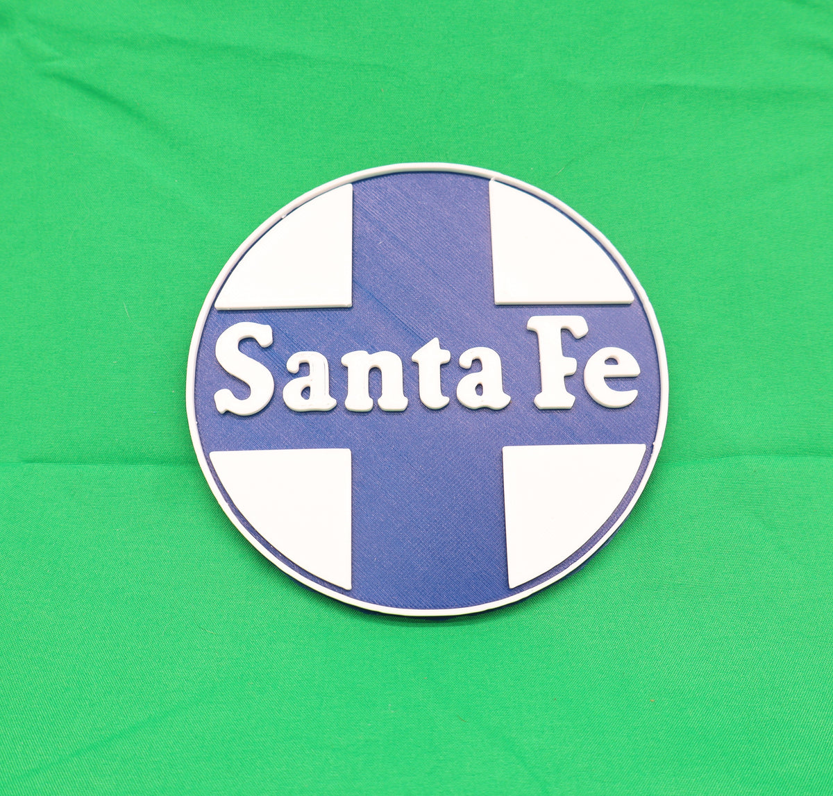 Trackside 3D #13 - 3D Printed Railroad Signs "Santa Fe" (Cross)